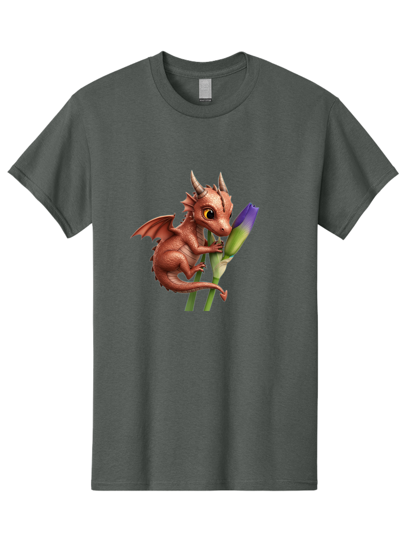 Dragon-With-Purple-Flower Men'S Graphic Tee, 100% Cotton, Comfortable Casual Summer Wear, Machine Washable, Vintage Camera, Old Camera, Antique Camera, Black Camera, Classic Photography, Photography Equipment, Nostalgic Device, Film Camera, Baj459
