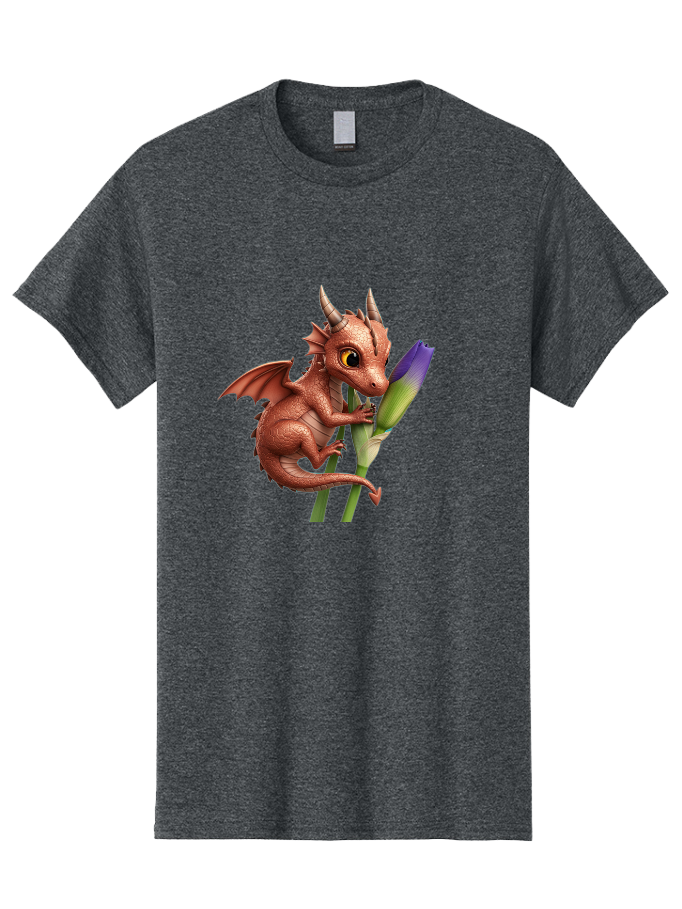 Dragon-With-Purple-Flower Men'S Graphic Tee, 100% Cotton, Comfortable Casual Summer Wear, Machine Washable, Vintage Camera, Old Camera, Antique Camera, Black Camera, Classic Photography, Photography Equipment, Nostalgic Device, Film Camera, Baj459