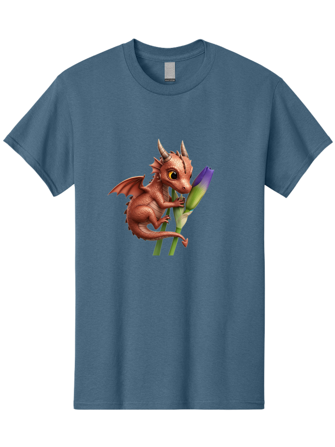Dragon-With-Purple-Flower Men'S Graphic Tee, 100% Cotton, Comfortable Casual Summer Wear, Machine Washable, Vintage Camera, Old Camera, Antique Camera, Black Camera, Classic Photography, Photography Equipment, Nostalgic Device, Film Camera, Baj459