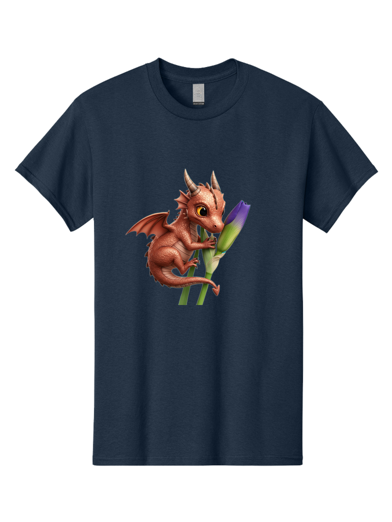 Dragon-With-Purple-Flower Men'S Graphic Tee, 100% Cotton, Comfortable Casual Summer Wear, Machine Washable, Vintage Camera, Old Camera, Antique Camera, Black Camera, Classic Photography, Photography Equipment, Nostalgic Device, Film Camera, Baj459