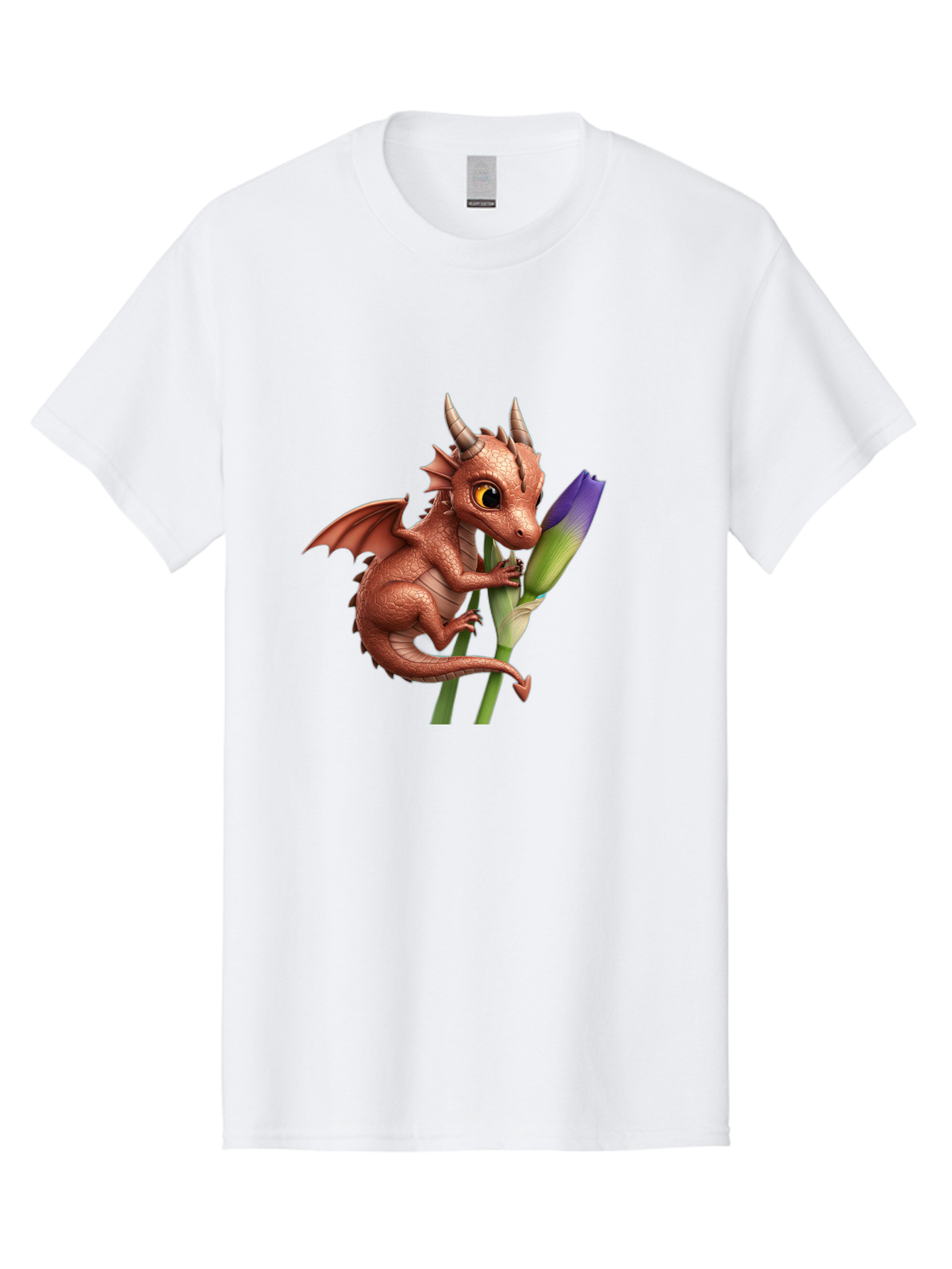 Dragon-With-Purple-Flower Men'S Graphic Tee, 100% Cotton, Comfortable Casual Summer Wear, Machine Washable, Vintage Camera, Old Camera, Antique Camera, Black Camera, Classic Photography, Photography Equipment, Nostalgic Device, Film Camera, Baj459