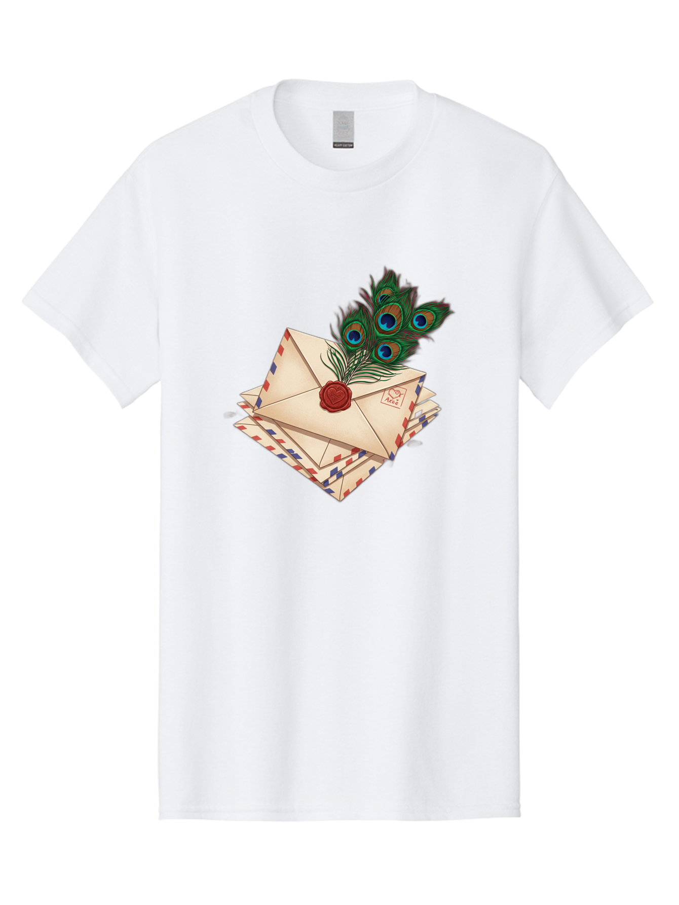Envelope-With-Peacock-Feather Men'S Graphic Tee, 100% Cotton, Comfortable Casual Summer Wear, Machine Washable, Vintage Camera, Old Camera, Antique Camera, Black Camera, Classic Photography, Photography Equipment, Nostalgic Device, Baj464