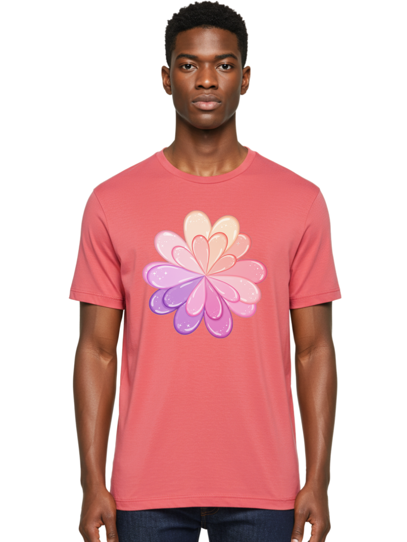 Flower-1 Men'S Graphic Tee, 100% Cotton, Comfortable Casual Summer Wear, Machine Washable, Vintage Camera, Old Camera, Antique Camera, Black Camera, Classic Photography, Photography Equipment, Nostalgic Device, Film Camera, Camera Art Baj467