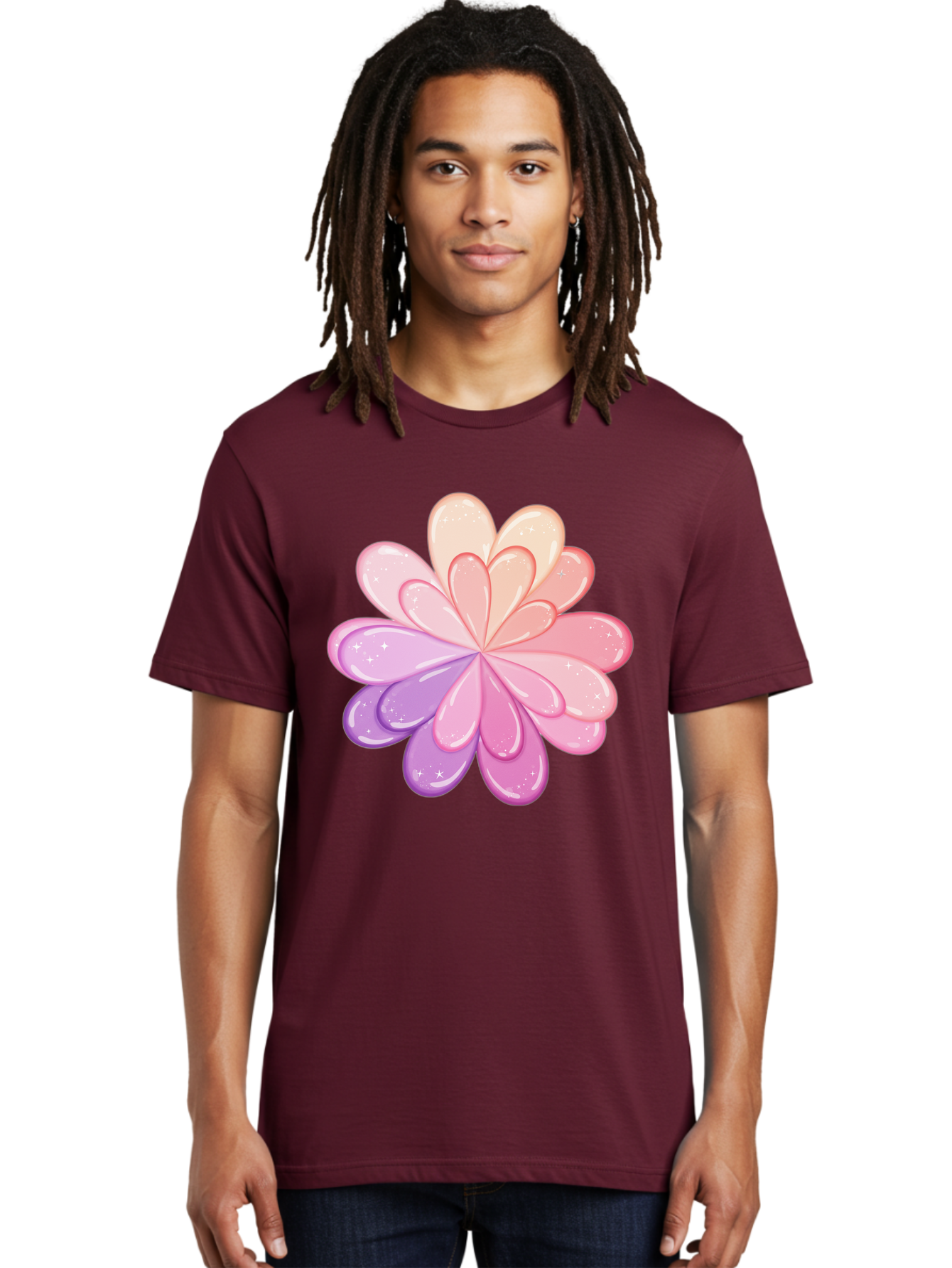 Flower-1 Men'S Graphic Tee, 100% Cotton, Comfortable Casual Summer Wear, Machine Washable, Vintage Camera, Old Camera, Antique Camera, Black Camera, Classic Photography, Photography Equipment, Nostalgic Device, Film Camera, Camera Art Baj467