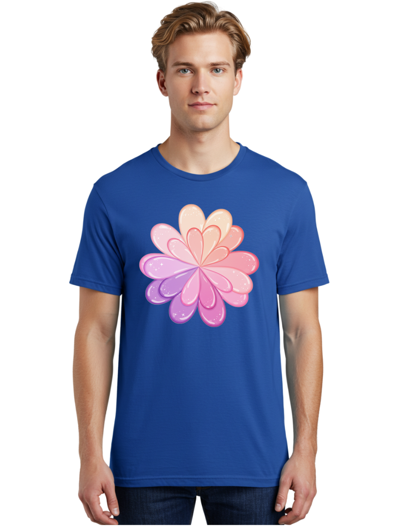Flower-1 Men'S Graphic Tee, 100% Cotton, Comfortable Casual Summer Wear, Machine Washable, Vintage Camera, Old Camera, Antique Camera, Black Camera, Classic Photography, Photography Equipment, Nostalgic Device, Film Camera, Camera Art Baj467