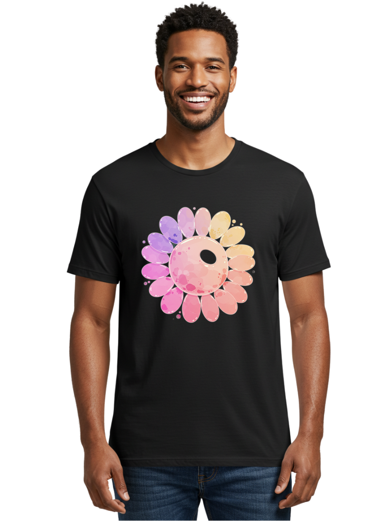 Flower Men'S Graphic Tee, 100% Cotton, Comfortable Casual Summer Wear, Machine Washable, Vintage Camera, Old Camera, Antique Camera, Black Camera, Classic Photography, Photography Equipment, Nostalgic Device, Film Camera, Camera Art Baj468