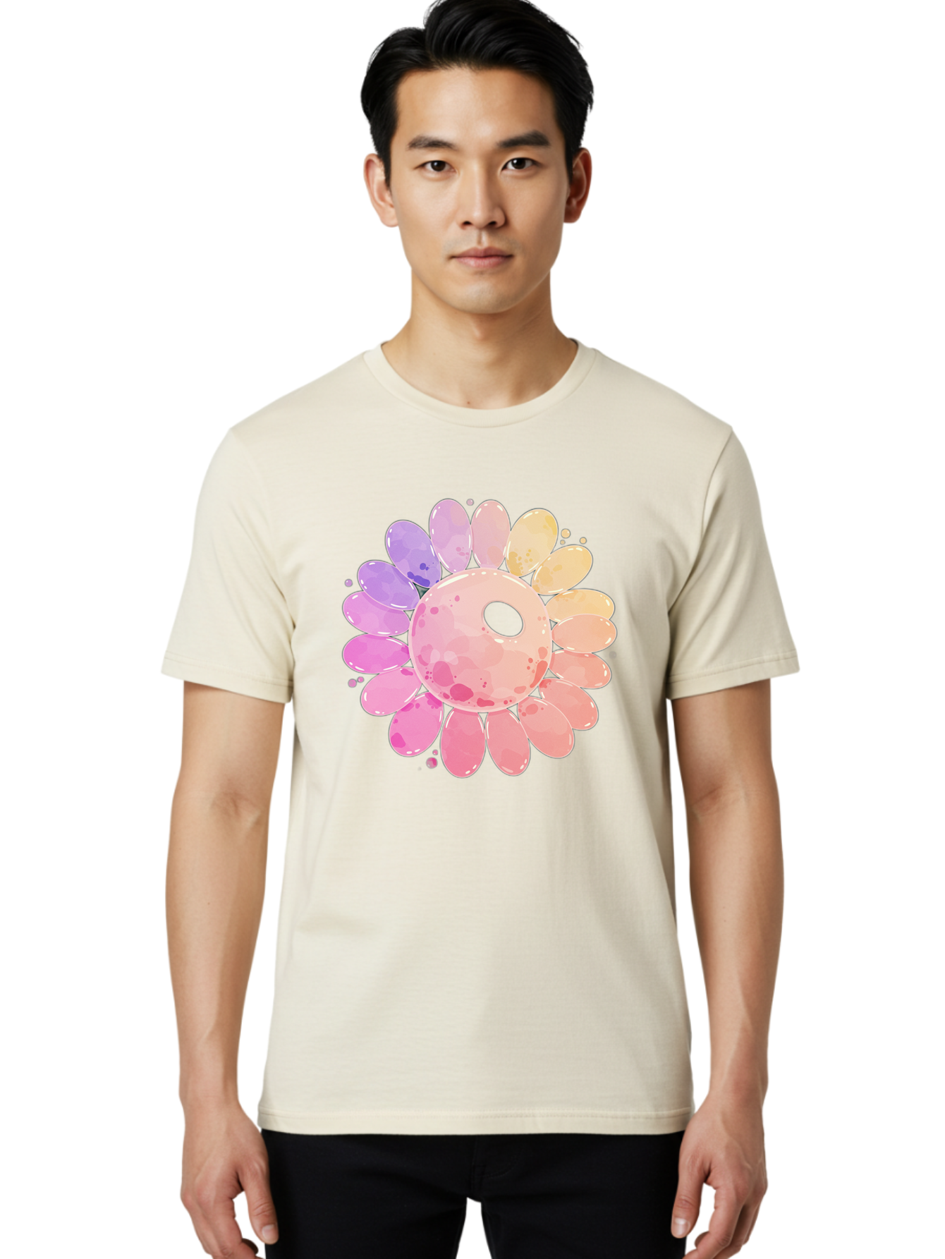 Flower Men'S Graphic Tee, 100% Cotton, Comfortable Casual Summer Wear, Machine Washable, Vintage Camera, Old Camera, Antique Camera, Black Camera, Classic Photography, Photography Equipment, Nostalgic Device, Film Camera, Camera Art Baj468