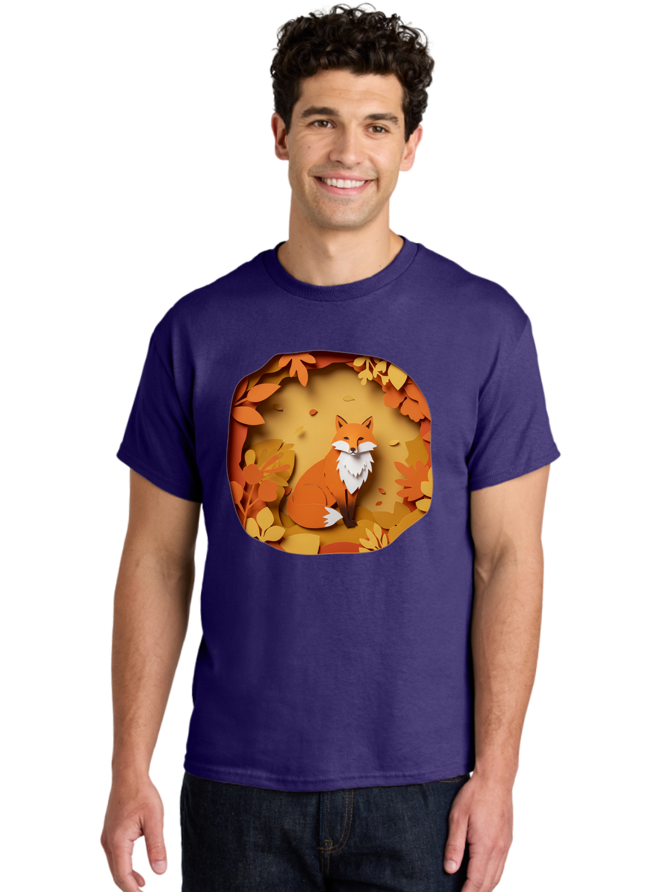 Fox-In-Leaves-1 Men'S Graphic Tee, 100% Cotton, Comfortable Casual Summer Wear, Machine Washable, Vintage Camera, Old Camera, Antique Camera, Black Camera, Classic Photography, Photography Equipment, Nostalgic Device, Film Camera, Camera Art Baj469