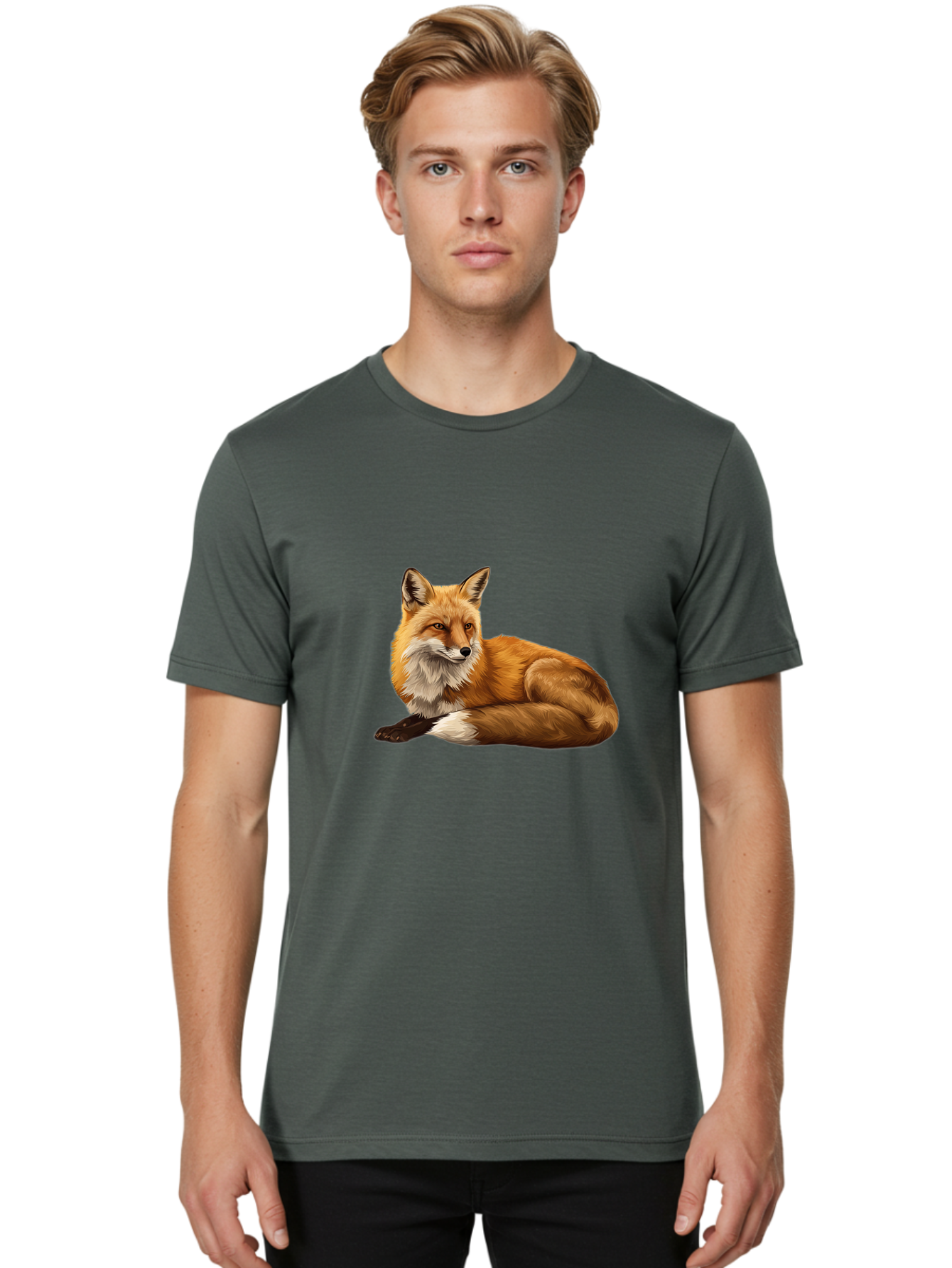 Fox Men'S Graphic Tee, 100% Cotton, Comfortable Casual Summer Wear, Machine Washable, Vintage Camera, Old Camera, Antique Camera, Black Camera, Classic Photography, Photography Equipment, Nostalgic Device, Film Camera, Camera Art Baj472