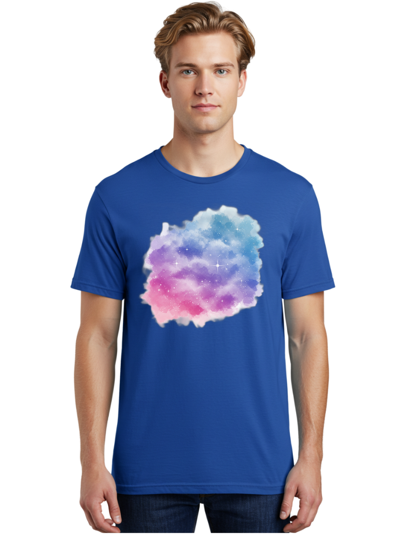 Galaxy-Watercolor Men'S Graphic Tee, 100% Cotton, Comfortable Casual Summer Wear, Machine Washable, Vintage Camera, Old Camera, Antique Camera, Black Camera, Classic Photography, Photography Equipment, Nostalgic Device, Film Camera, Camera Art Baj477