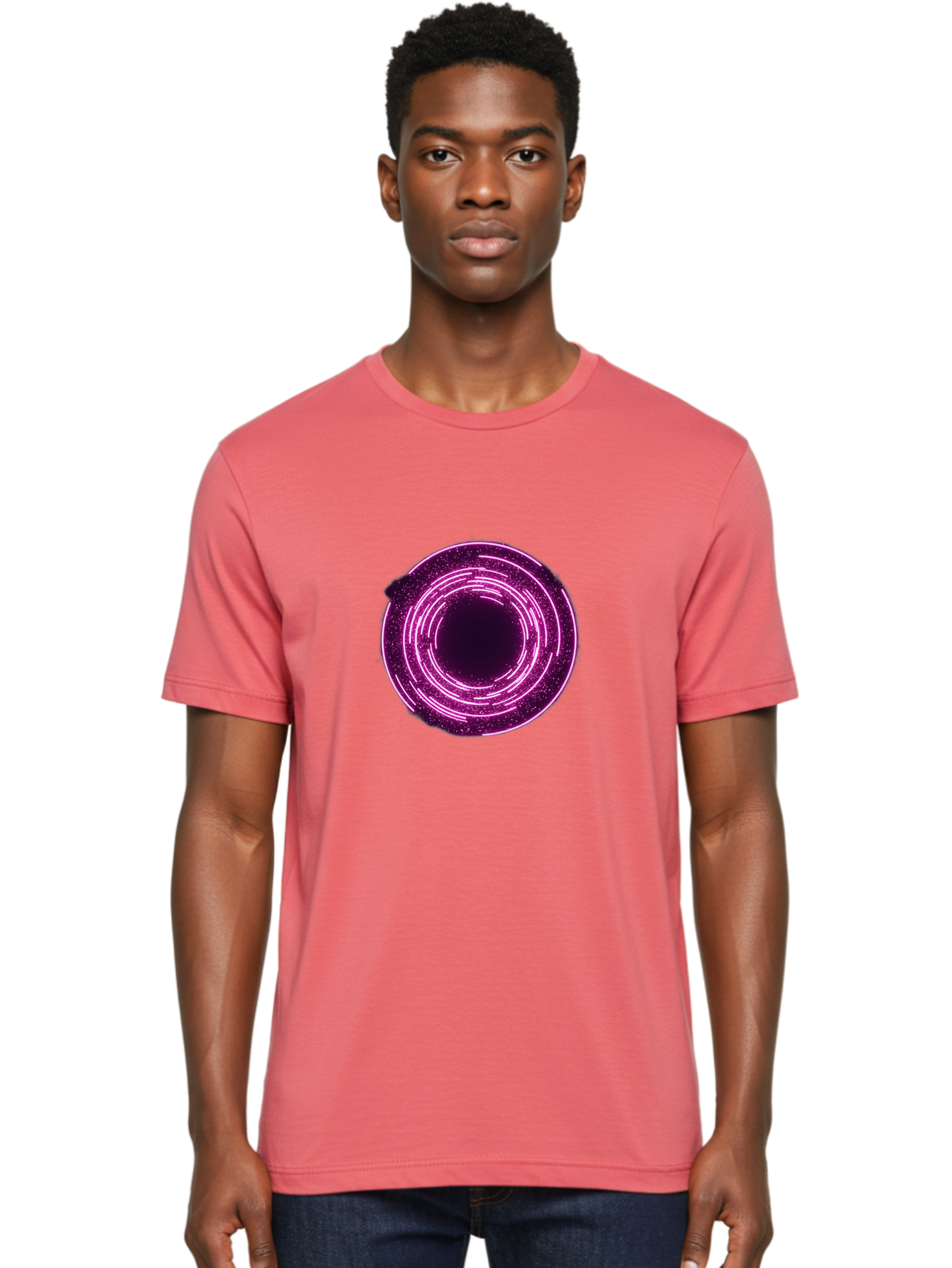 Glowing-Circle Men'S Graphic Tee, 100% Cotton, Comfortable Casual Summer Wear, Machine Washable, Vintage Camera, Old Camera, Antique Camera, Black Camera, Classic Photography, Photography Equipment, Nostalgic Device, Film Camera, Camera Art Baj479