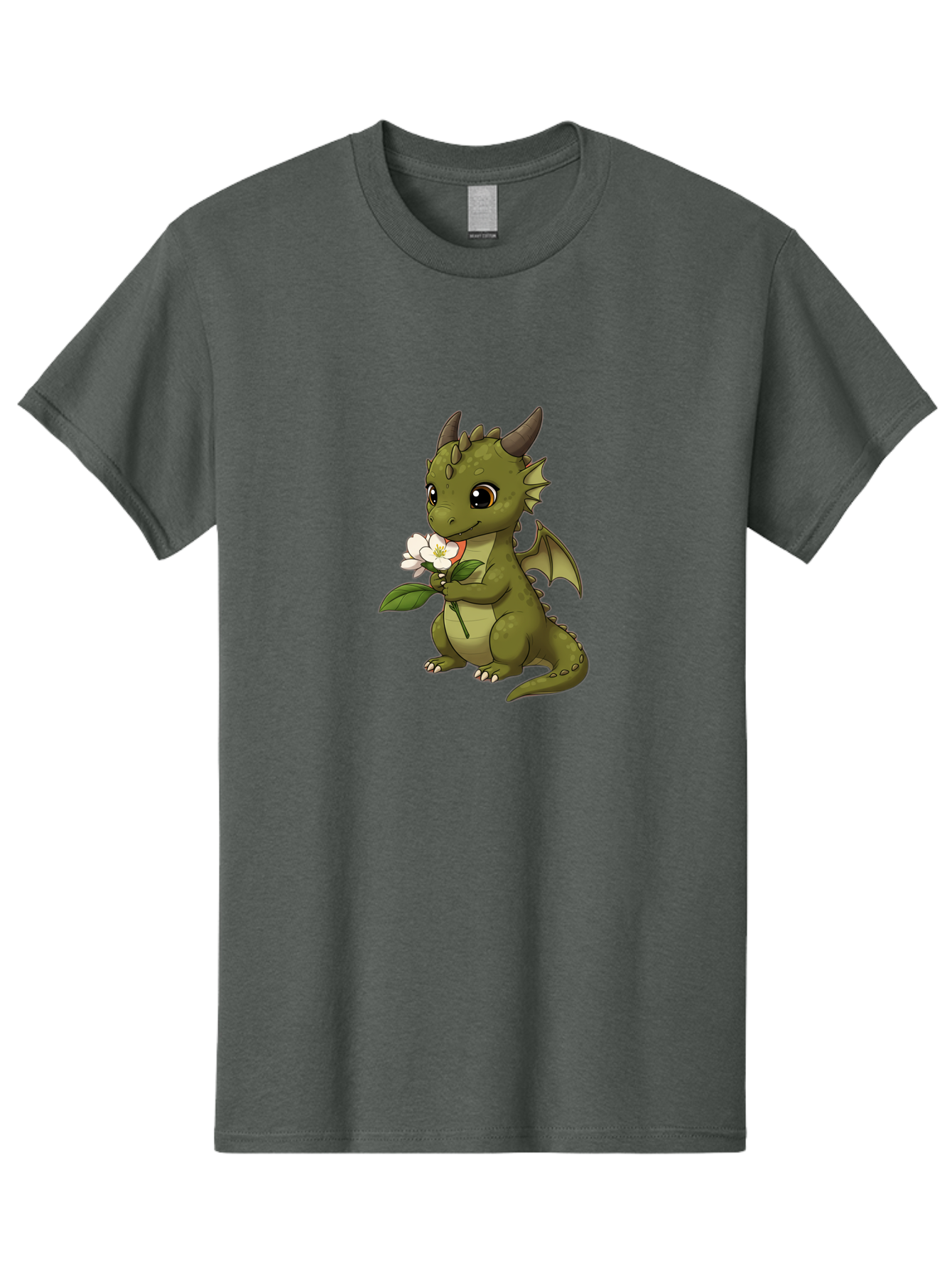 Green-Dragon-With-Flower Men'S Graphic Tee, 100% Cotton, Comfortable Casual Summer Wear, Machine Washable, Vintage Camera, Old Camera, Antique Camera, Black Camera, Classic Photography, Photography Equipment, Nostalgic Device, Film Camera, Baj486