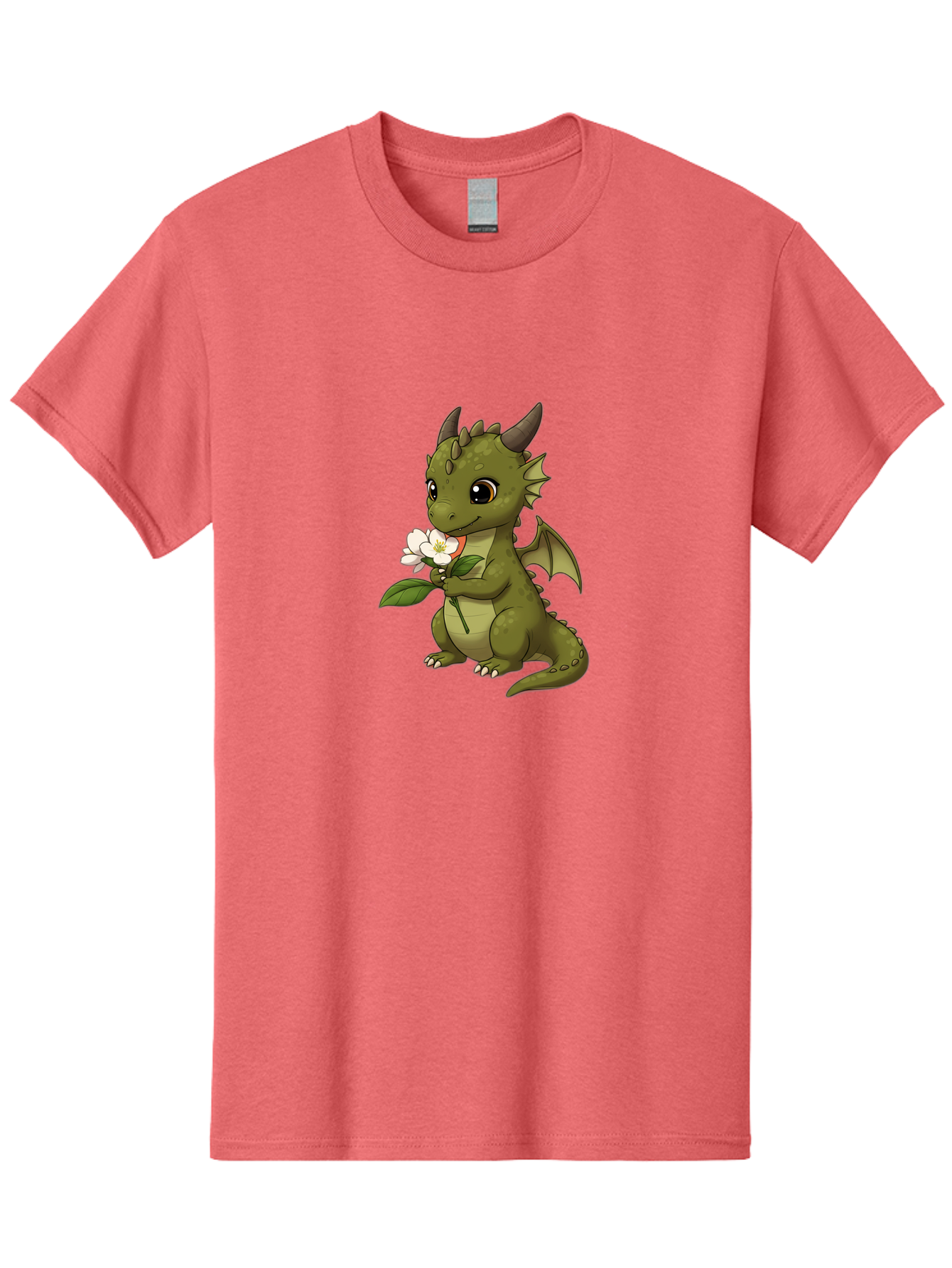Green-Dragon-With-Flower Men'S Graphic Tee, 100% Cotton, Comfortable Casual Summer Wear, Machine Washable, Vintage Camera, Old Camera, Antique Camera, Black Camera, Classic Photography, Photography Equipment, Nostalgic Device, Film Camera, Baj486