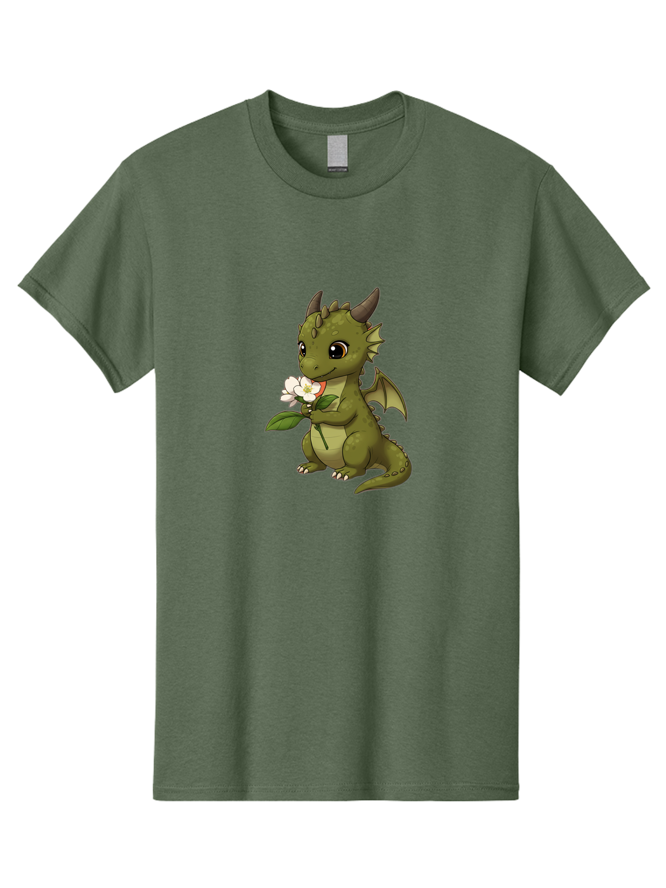 Green-Dragon-With-Flower Men'S Graphic Tee, 100% Cotton, Comfortable Casual Summer Wear, Machine Washable, Vintage Camera, Old Camera, Antique Camera, Black Camera, Classic Photography, Photography Equipment, Nostalgic Device, Film Camera, Baj486