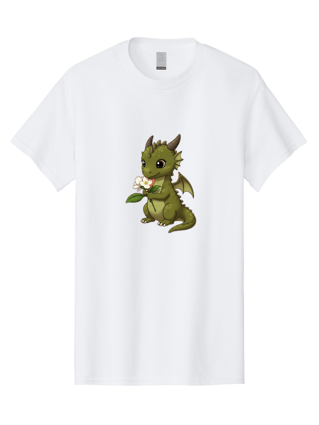 Green-Dragon-With-Flower Men'S Graphic Tee, 100% Cotton, Comfortable Casual Summer Wear, Machine Washable, Vintage Camera, Old Camera, Antique Camera, Black Camera, Classic Photography, Photography Equipment, Nostalgic Device, Film Camera, Baj486