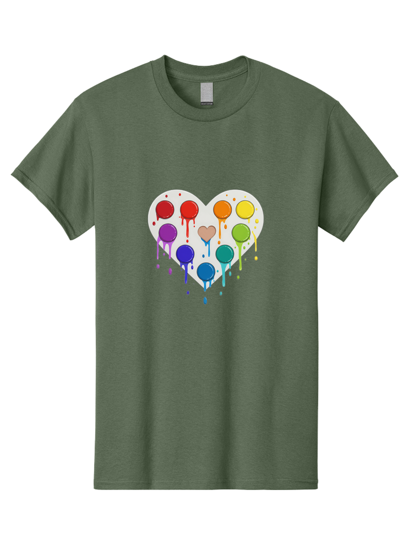 Heart-Paint-Palette Men'S Graphic Tee, 100% Cotton, Comfortable Casual Summer Wear, Machine Washable, Vintage Camera, Old Camera, Antique Camera, Black Camera, Classic Photography, Photography Equipment, Nostalgic Device, Film Camera, Baj490