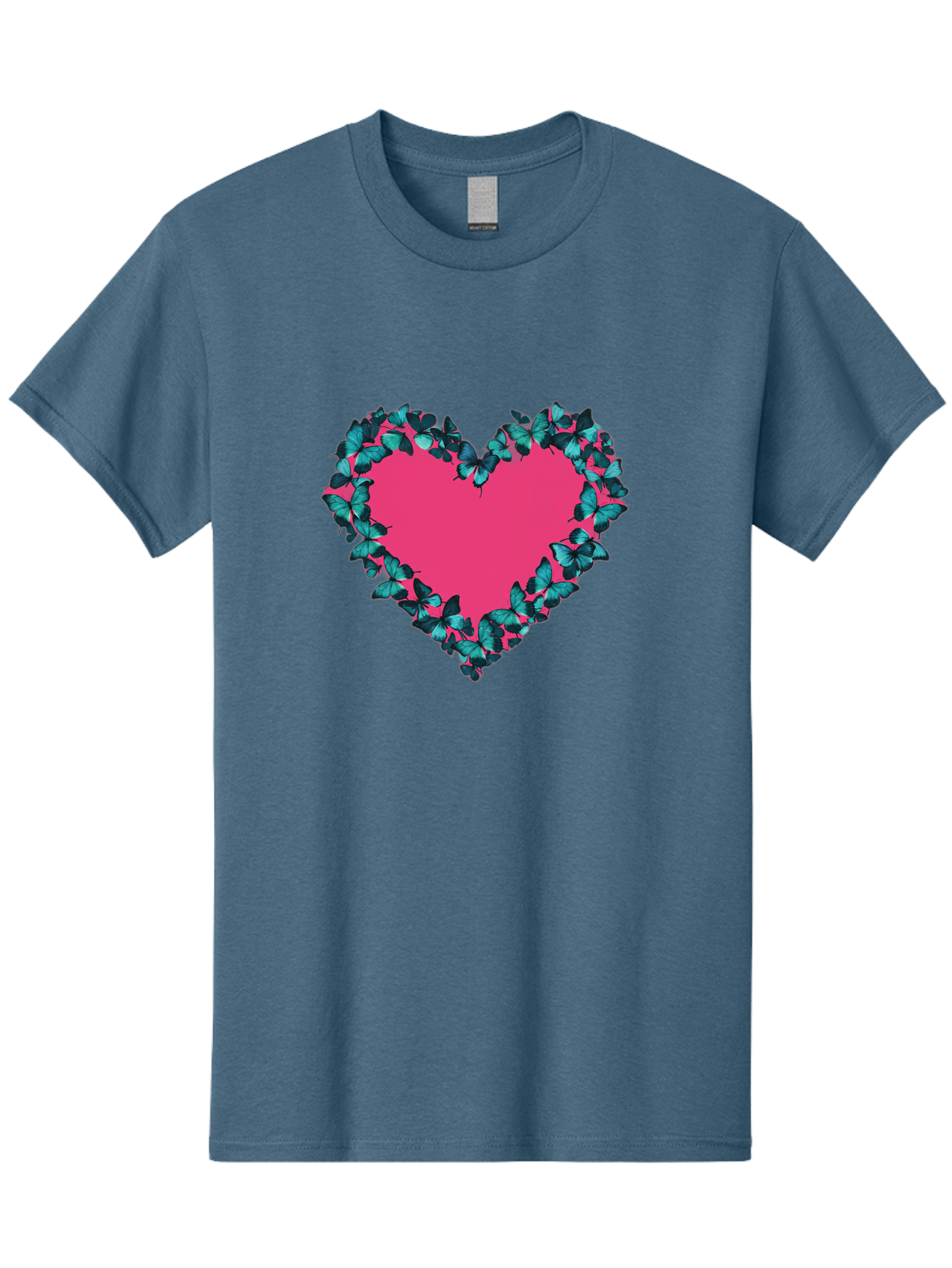 Heart-Surrounded-By-Butterflies Men'S Graphic Tee, 100% Cotton, Comfortable Casual Summer Wear, Machine Washable, Vintage Camera, Old Camera, Antique Camera, Black Camera, Classic Photography, Photography Equipment, Nostalgic Device, Baj494