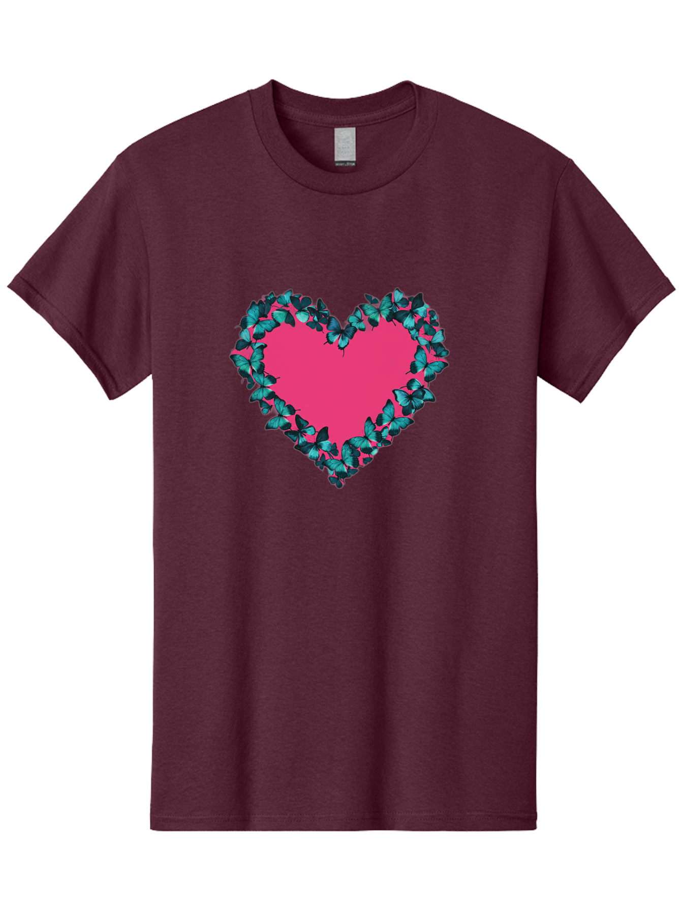 Heart-Surrounded-By-Butterflies Men'S Graphic Tee, 100% Cotton, Comfortable Casual Summer Wear, Machine Washable, Vintage Camera, Old Camera, Antique Camera, Black Camera, Classic Photography, Photography Equipment, Nostalgic Device, Baj494