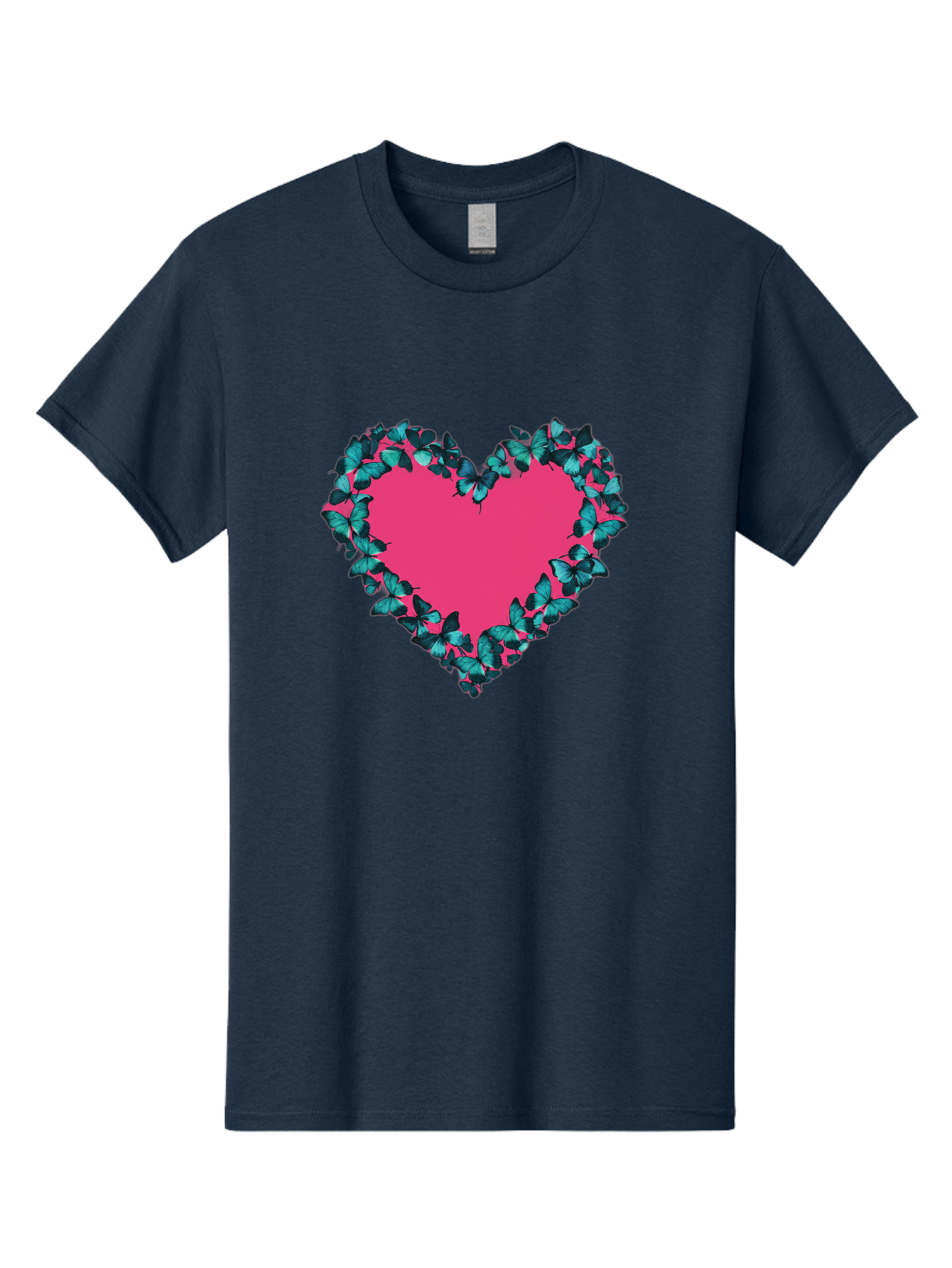 Heart-Surrounded-By-Butterflies Men'S Graphic Tee, 100% Cotton, Comfortable Casual Summer Wear, Machine Washable, Vintage Camera, Old Camera, Antique Camera, Black Camera, Classic Photography, Photography Equipment, Nostalgic Device, Baj494