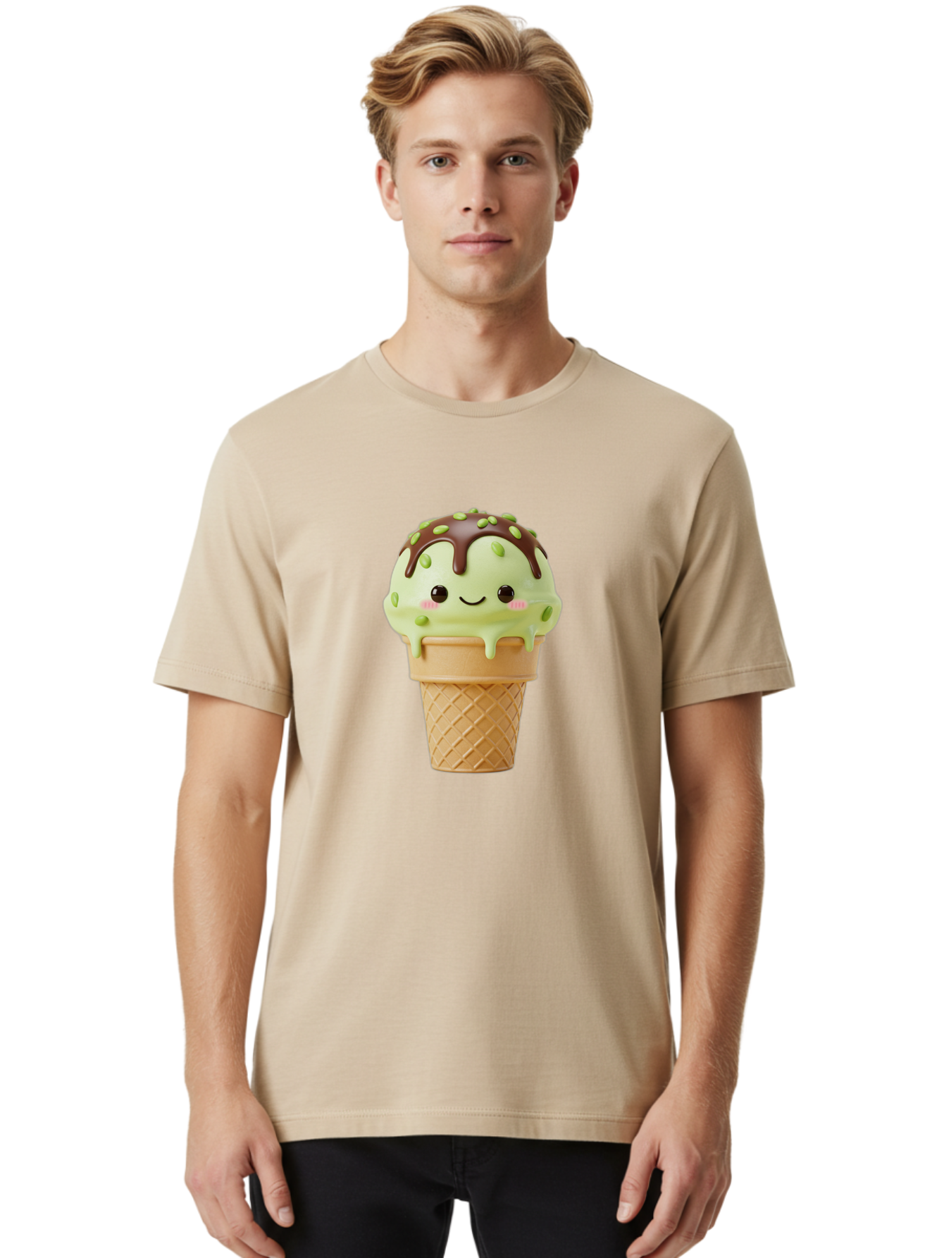 Ice-Cream-Cone-1 Men'S Graphic Tee, 100% Cotton, Comfortable Casual Summer Wear, Machine Washable, Vintage Camera, Old Camera, Antique Camera, Black Camera, Classic Photography, Photography Equipment, Nostalgic Device, Film Camera, Camera Art Baj500