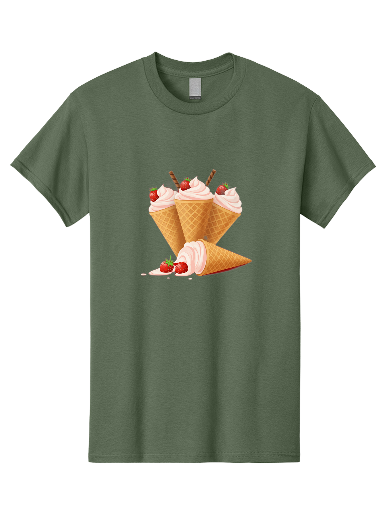 Ice-Cream-Cones-2 Men'S Graphic Tee, 100% Cotton, Comfortable Casual Summer Wear, Machine Washable, Vintage Camera, Old Camera, Antique Camera, Black Camera, Classic Photography, Photography Equipment, Nostalgic Device, Film Camera, Camera Art Baj505