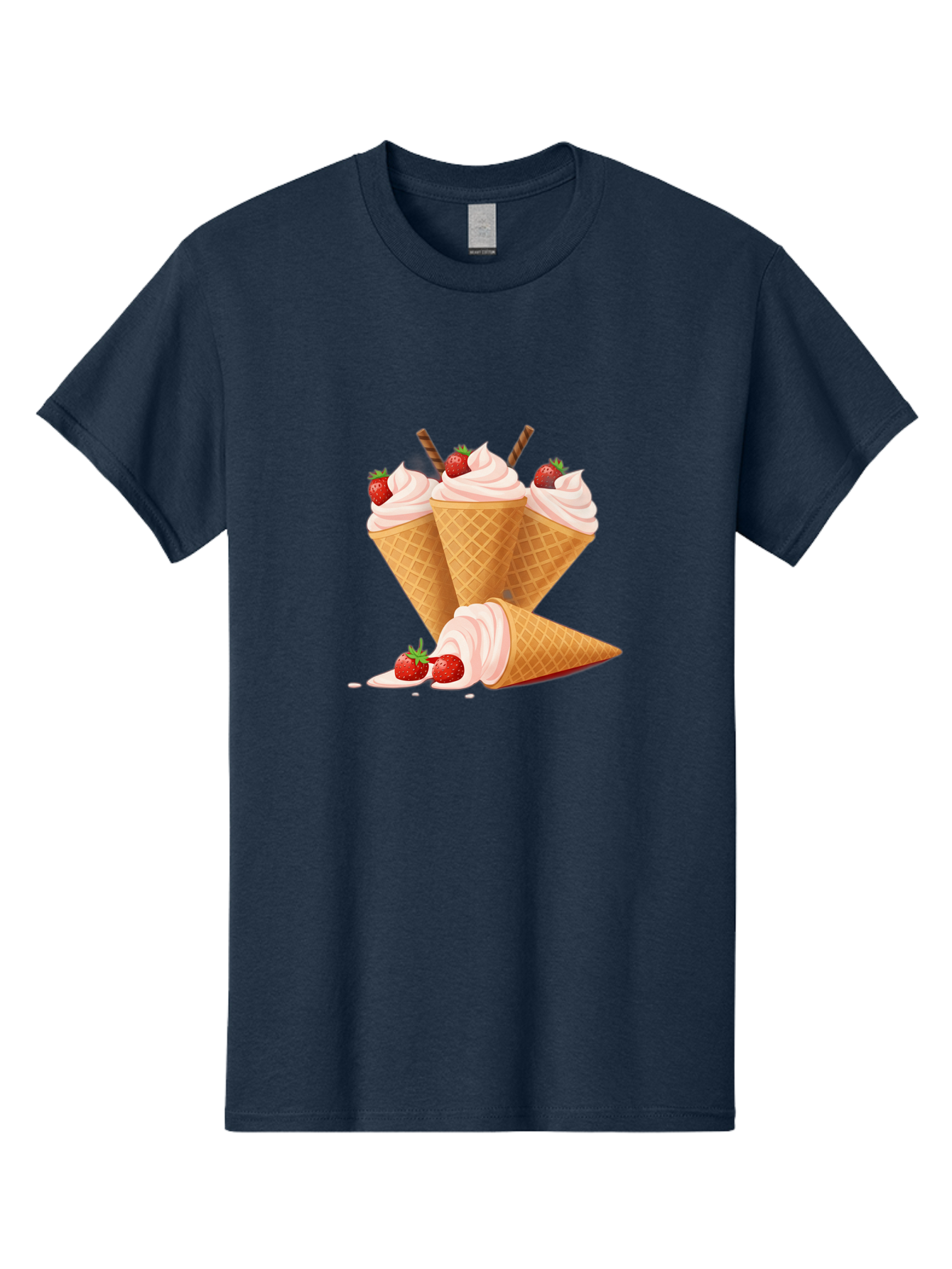 Ice-Cream-Cones-2 Men'S Graphic Tee, 100% Cotton, Comfortable Casual Summer Wear, Machine Washable, Vintage Camera, Old Camera, Antique Camera, Black Camera, Classic Photography, Photography Equipment, Nostalgic Device, Film Camera, Camera Art Baj505