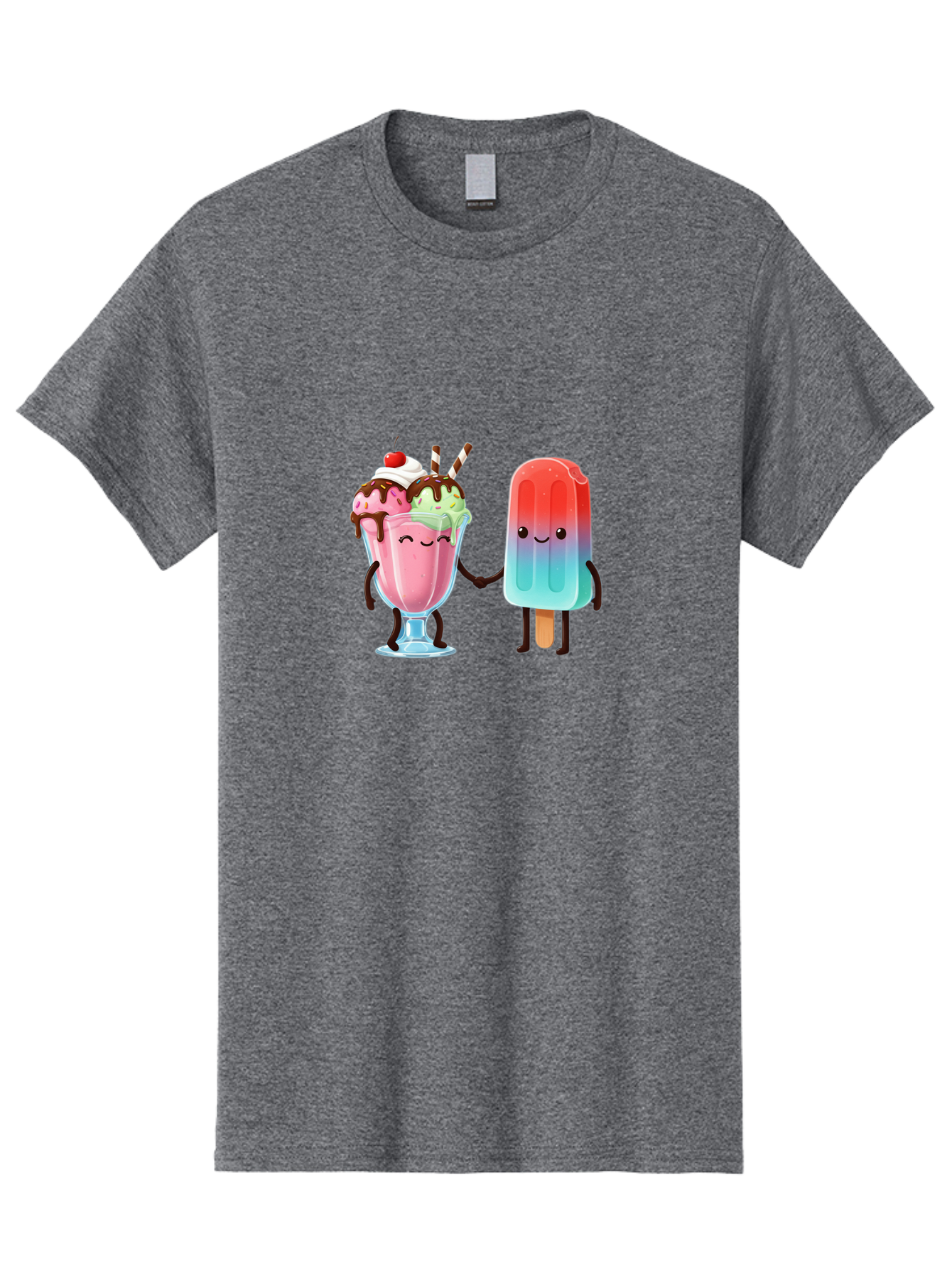 Ice-Cream-Friends-1 Men'S Graphic Tee, 100% Cotton, Comfortable Casual Summer Wear, Machine Washable, Vintage Camera, Old Camera, Antique Camera, Black Camera, Classic Photography, Photography Equipment, Nostalgic Device, Film Camera, Baj508