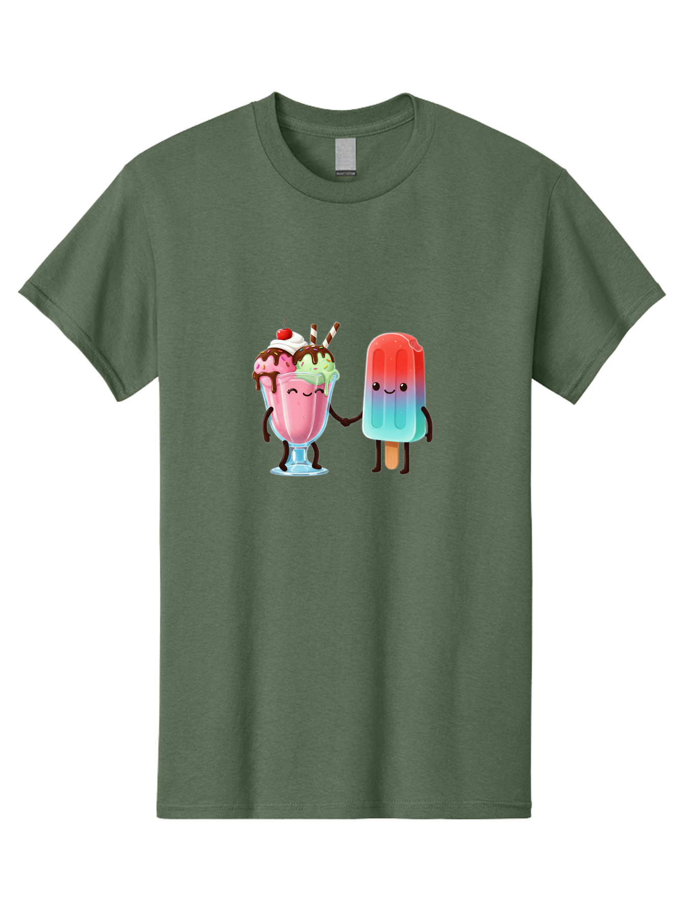 Ice-Cream-Friends-1 Men'S Graphic Tee, 100% Cotton, Comfortable Casual Summer Wear, Machine Washable, Vintage Camera, Old Camera, Antique Camera, Black Camera, Classic Photography, Photography Equipment, Nostalgic Device, Film Camera, Baj508