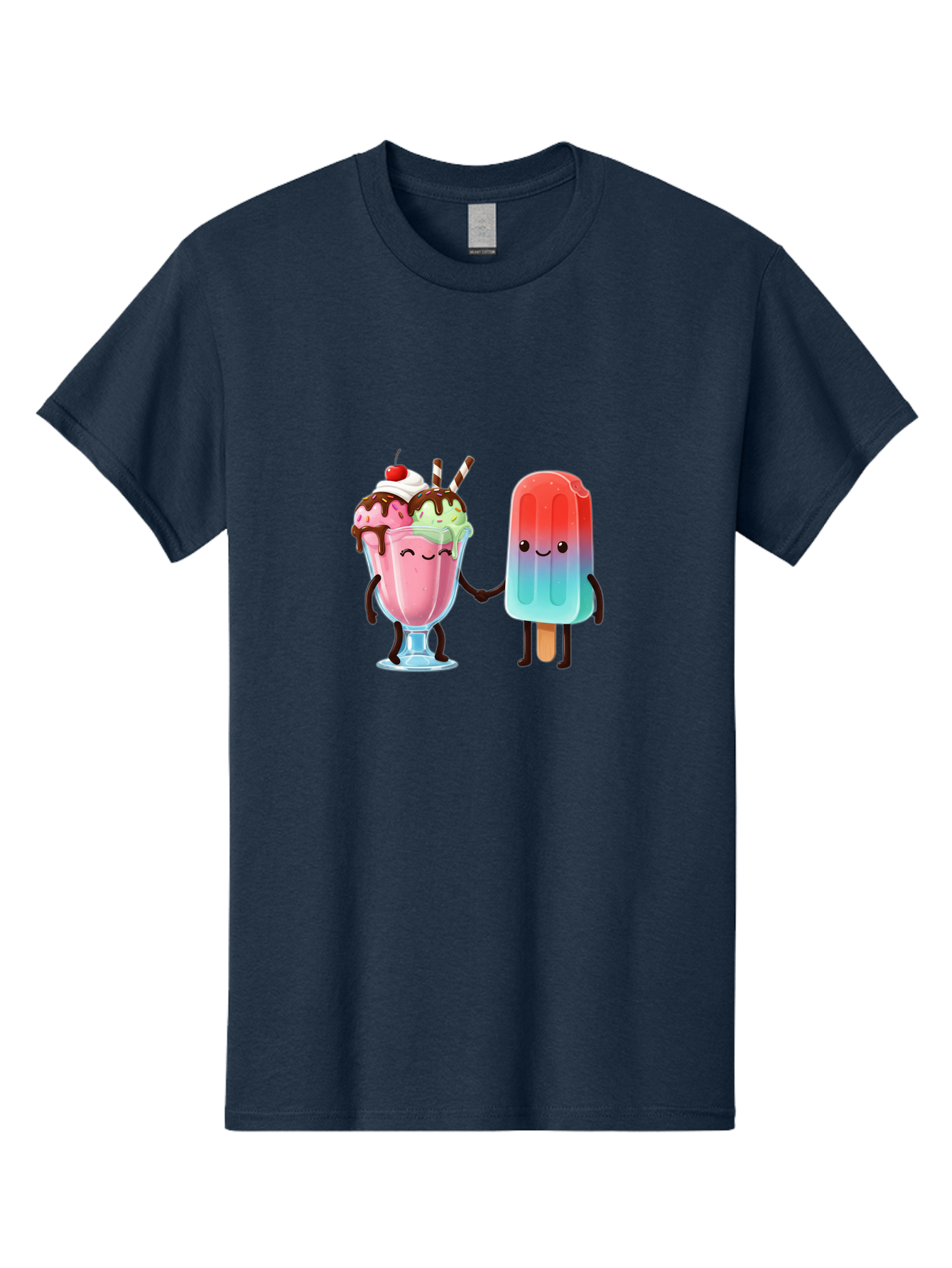 Ice-Cream-Friends-1 Men'S Graphic Tee, 100% Cotton, Comfortable Casual Summer Wear, Machine Washable, Vintage Camera, Old Camera, Antique Camera, Black Camera, Classic Photography, Photography Equipment, Nostalgic Device, Film Camera, Baj508