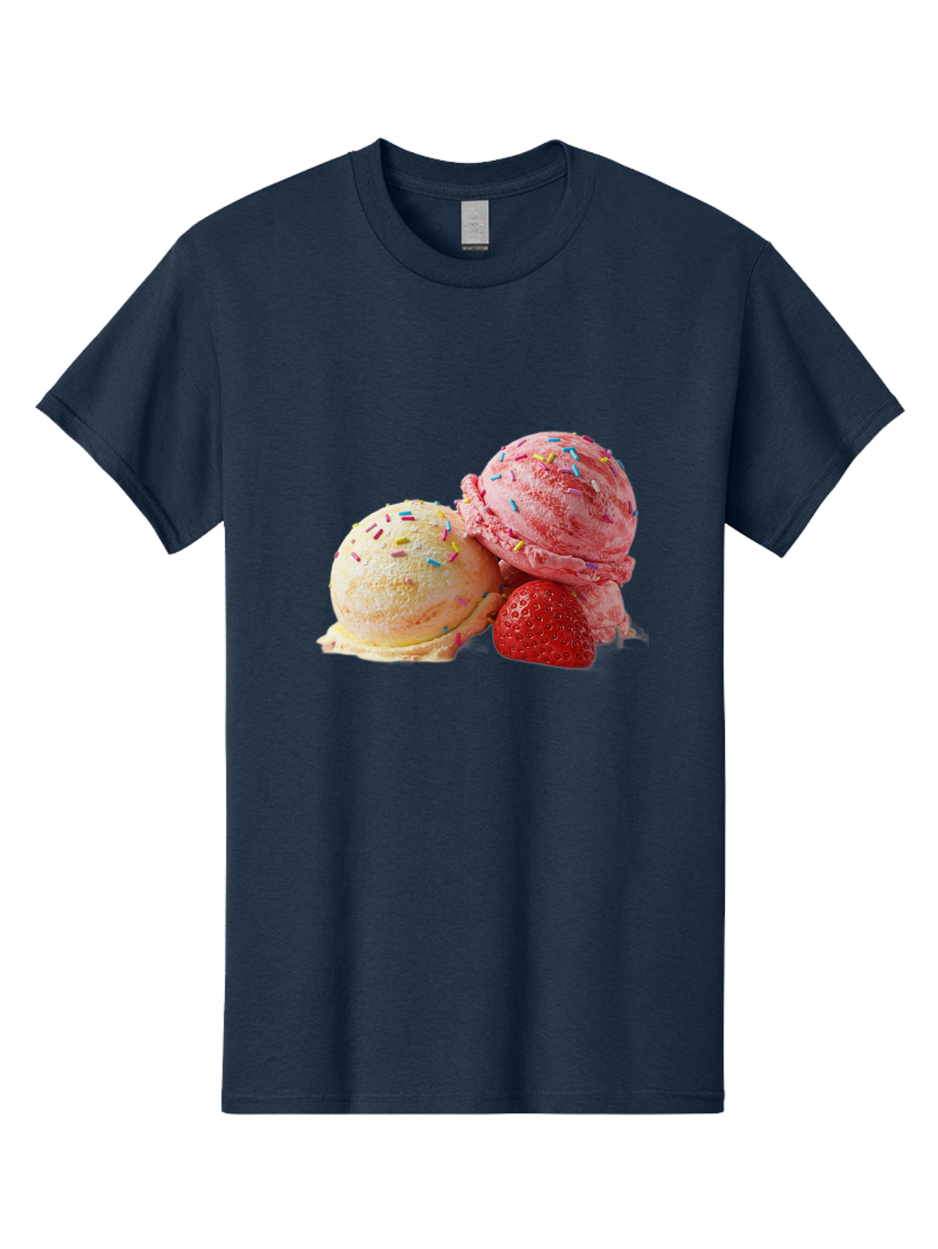 Ice-Cream-Scoops-With-Sprinkles Men'S Graphic Tee, 100% Cotton, Comfortable Casual Summer Wear, Machine Washable, Vintage Camera, Old Camera, Antique Camera, Black Camera, Classic Photography, Photography Equipment, Nostalgic Device, Baj510
