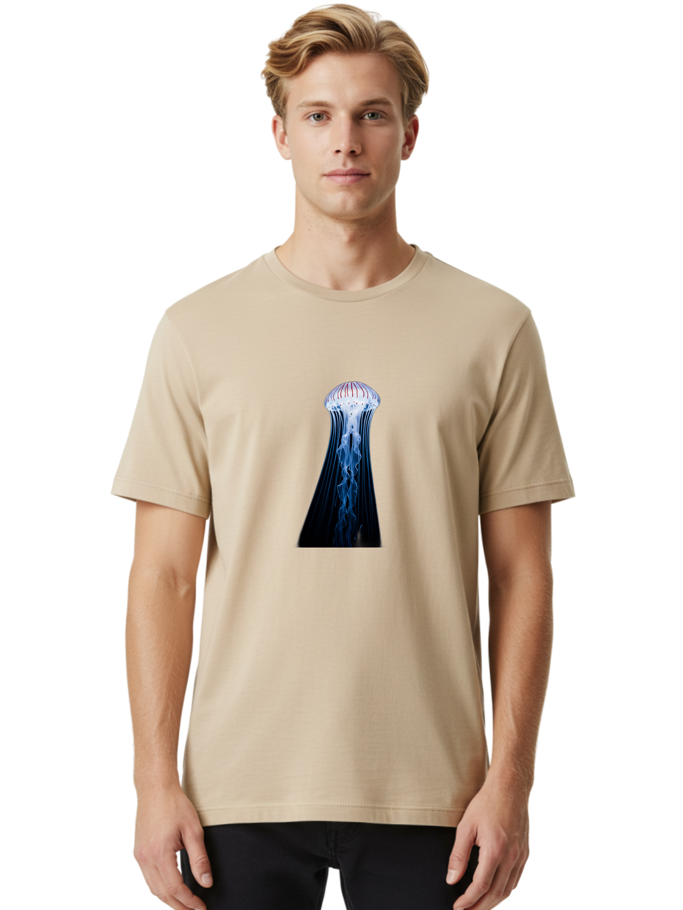 Jellyfish-1 Men'S Graphic Tee, 100% Cotton, Comfortable Casual Summer Wear, Machine Washable, Vintage Camera, Old Camera, Antique Camera, Black Camera, Classic Photography, Photography Equipment, Nostalgic Device, Film Camera, Camera Art Baj514