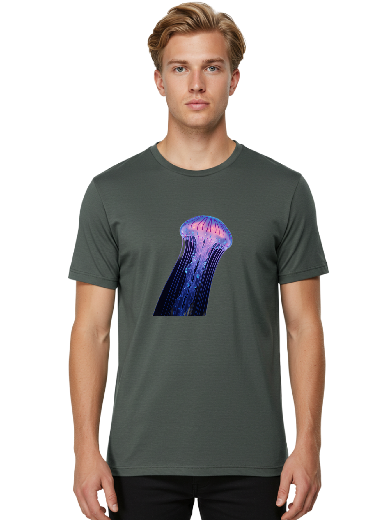 Jellyfish-9 Men'S Graphic Tee, 100% Cotton, Comfortable Casual Summer Wear, Machine Washable, Vintage Camera, Old Camera, Antique Camera, Black Camera, Classic Photography, Photography Equipment, Nostalgic Device, Film Camera, Camera Art Baj522