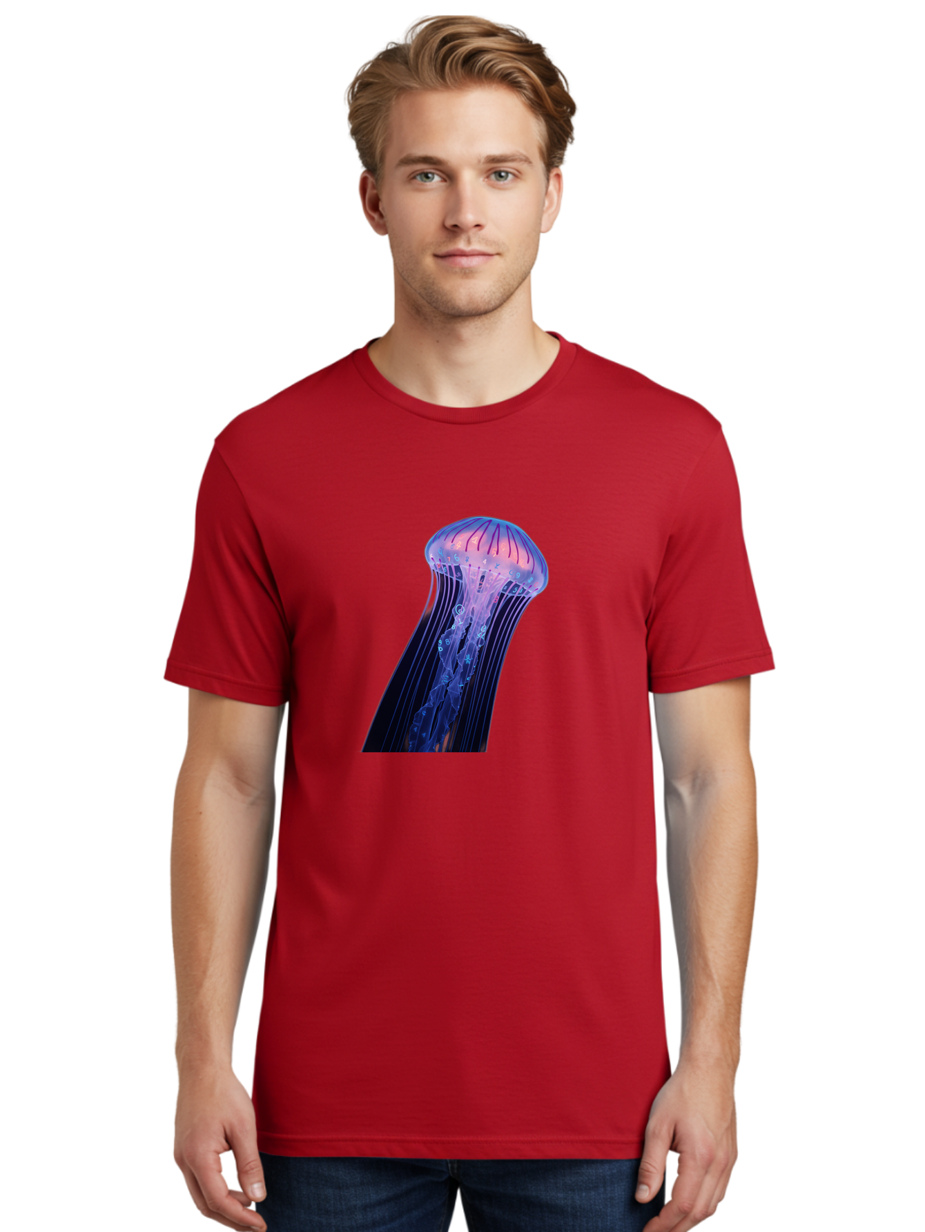 Jellyfish-9 Men'S Graphic Tee, 100% Cotton, Comfortable Casual Summer Wear, Machine Washable, Vintage Camera, Old Camera, Antique Camera, Black Camera, Classic Photography, Photography Equipment, Nostalgic Device, Film Camera, Camera Art Baj522