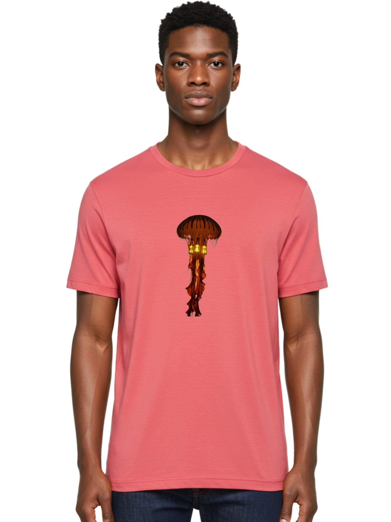 Jellyfish-Lantern Men'S Graphic Tee, 100% Cotton, Comfortable Casual Summer Wear, Machine Washable, Vintage Camera, Old Camera, Antique Camera, Black Camera, Classic Photography, Photography Equipment, Nostalgic Device, Film Camera, Camera Art Baj525