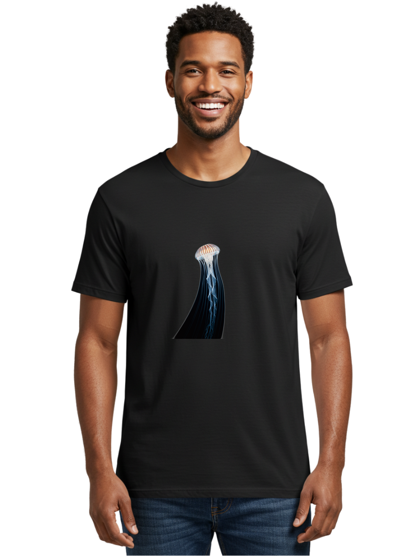 Jellyfish-Tentacle Men'S Graphic Tee, 100% Cotton, Comfortable Casual Summer Wear, Machine Washable, Vintage Camera, Old Camera, Antique Camera, Black Camera, Classic Photography, Photography Equipment, Nostalgic Device, Film Camera, Baj526