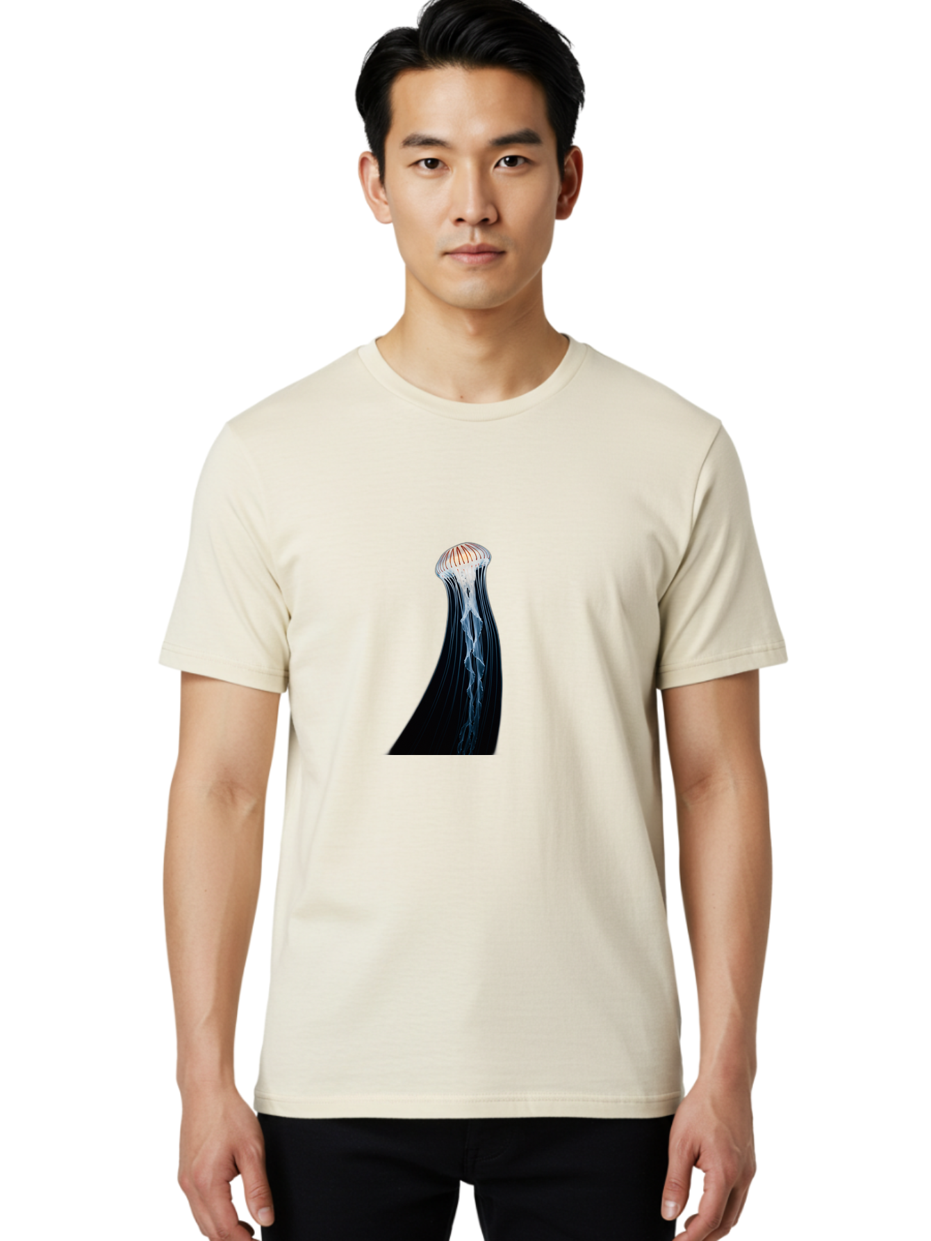 Jellyfish-Tentacle Men'S Graphic Tee, 100% Cotton, Comfortable Casual Summer Wear, Machine Washable, Vintage Camera, Old Camera, Antique Camera, Black Camera, Classic Photography, Photography Equipment, Nostalgic Device, Film Camera, Baj526