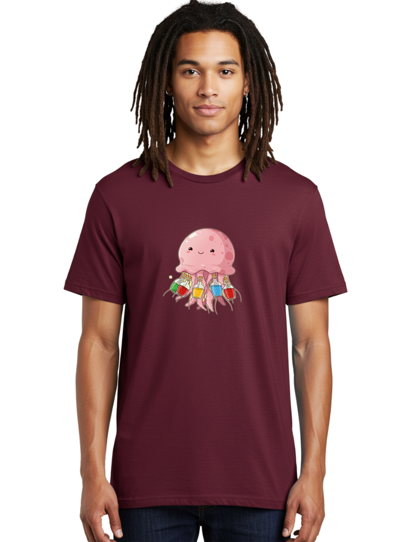 Jellyfish-With-Potion-Bottles Men'S Graphic Tee, 100% Cotton, Comfortable Casual Summer Wear, Machine Washable, Vintage Camera, Old Camera, Antique Camera, Black Camera, Classic Photography, Photography Equipment, Nostalgic Device, Baj528
