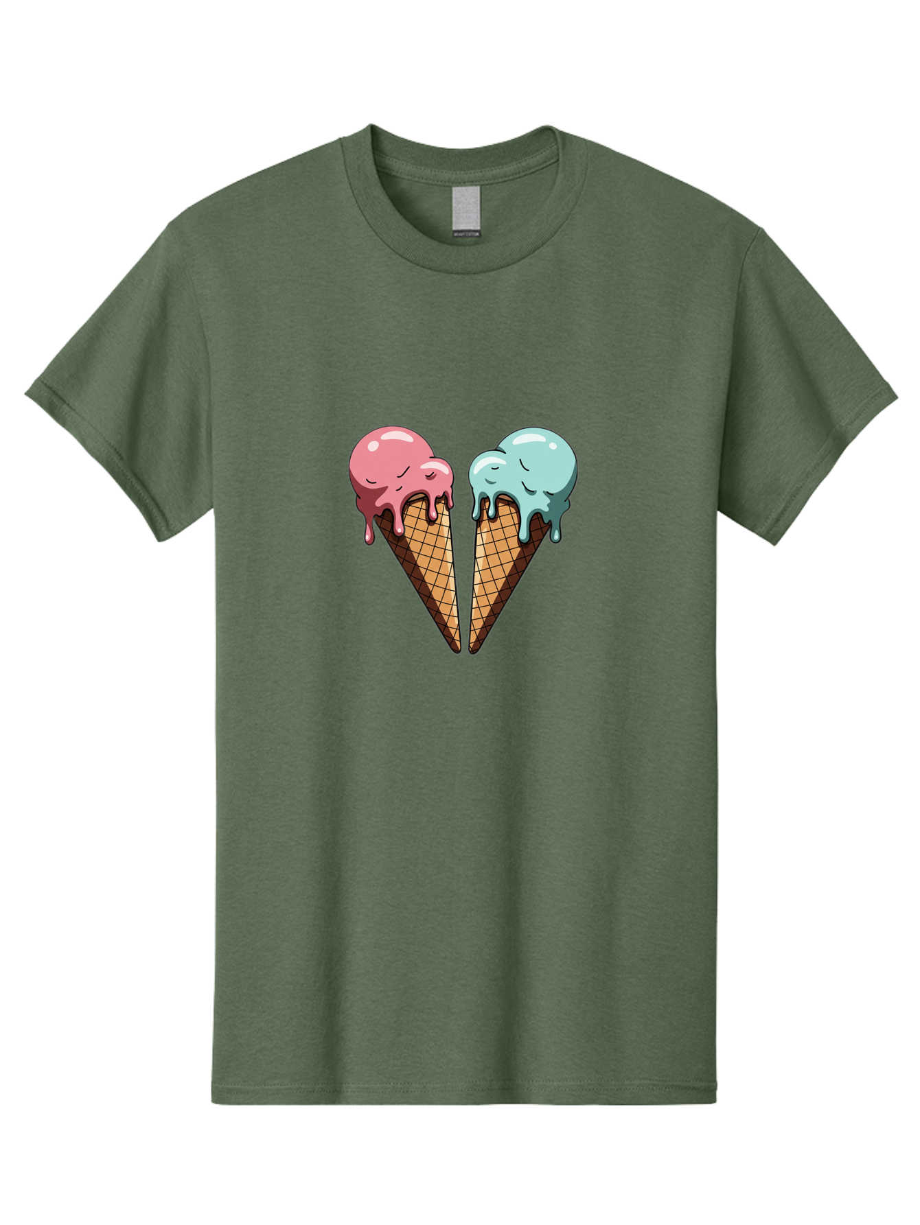 Kissing-Ice-Cream-Cones Men'S Graphic Tee, 100% Cotton, Comfortable Casual Summer Wear, Machine Washable, Vintage Camera, Old Camera, Antique Camera, Black Camera, Classic Photography, Photography Equipment, Nostalgic Device, Film Camera, Baj533