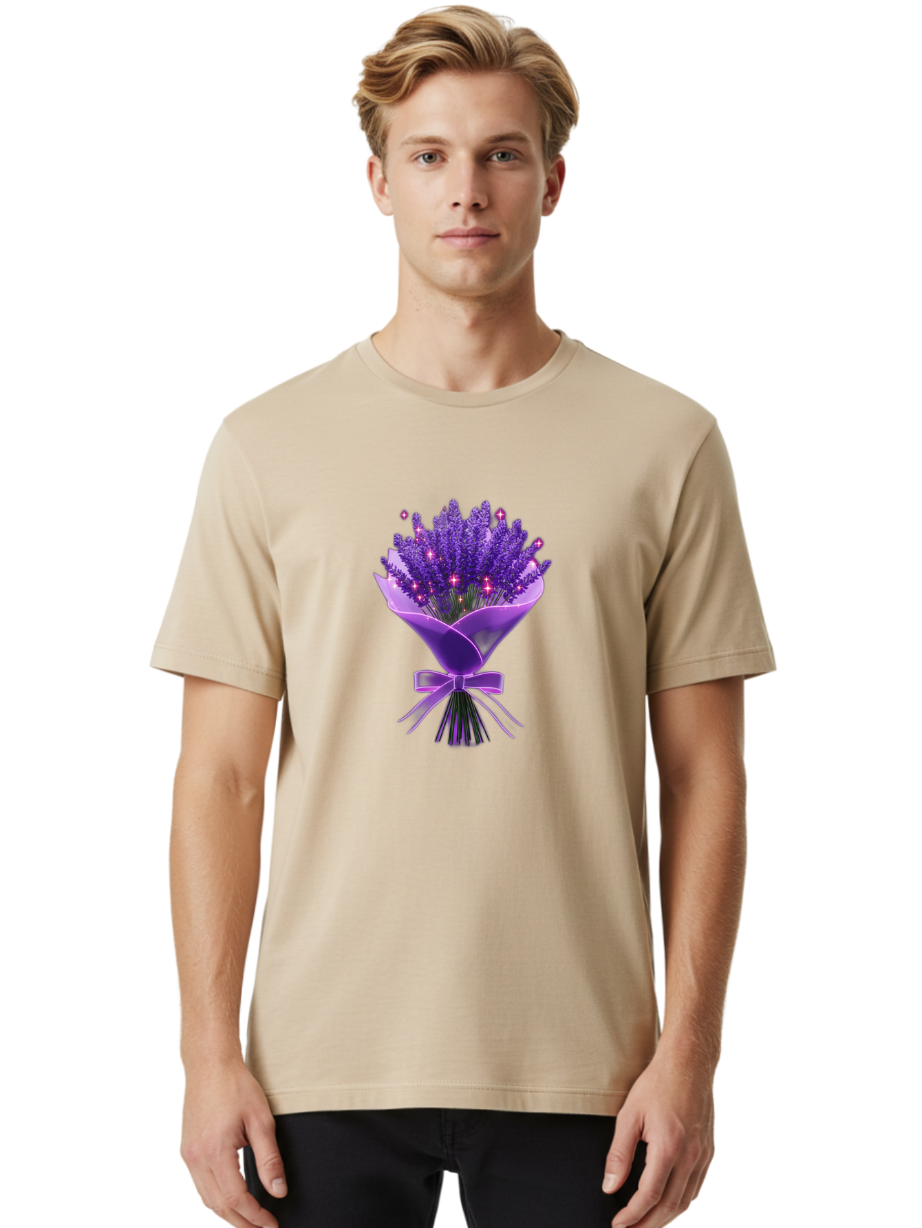 Lavender-Bouquet-3 Men'S Graphic Tee, 100% Cotton, Comfortable Casual Summer Wear, Machine Washable, Vintage Camera, Old Camera, Antique Camera, Black Camera, Classic Photography, Photography Equipment, Nostalgic Device, Film Camera, Baj551