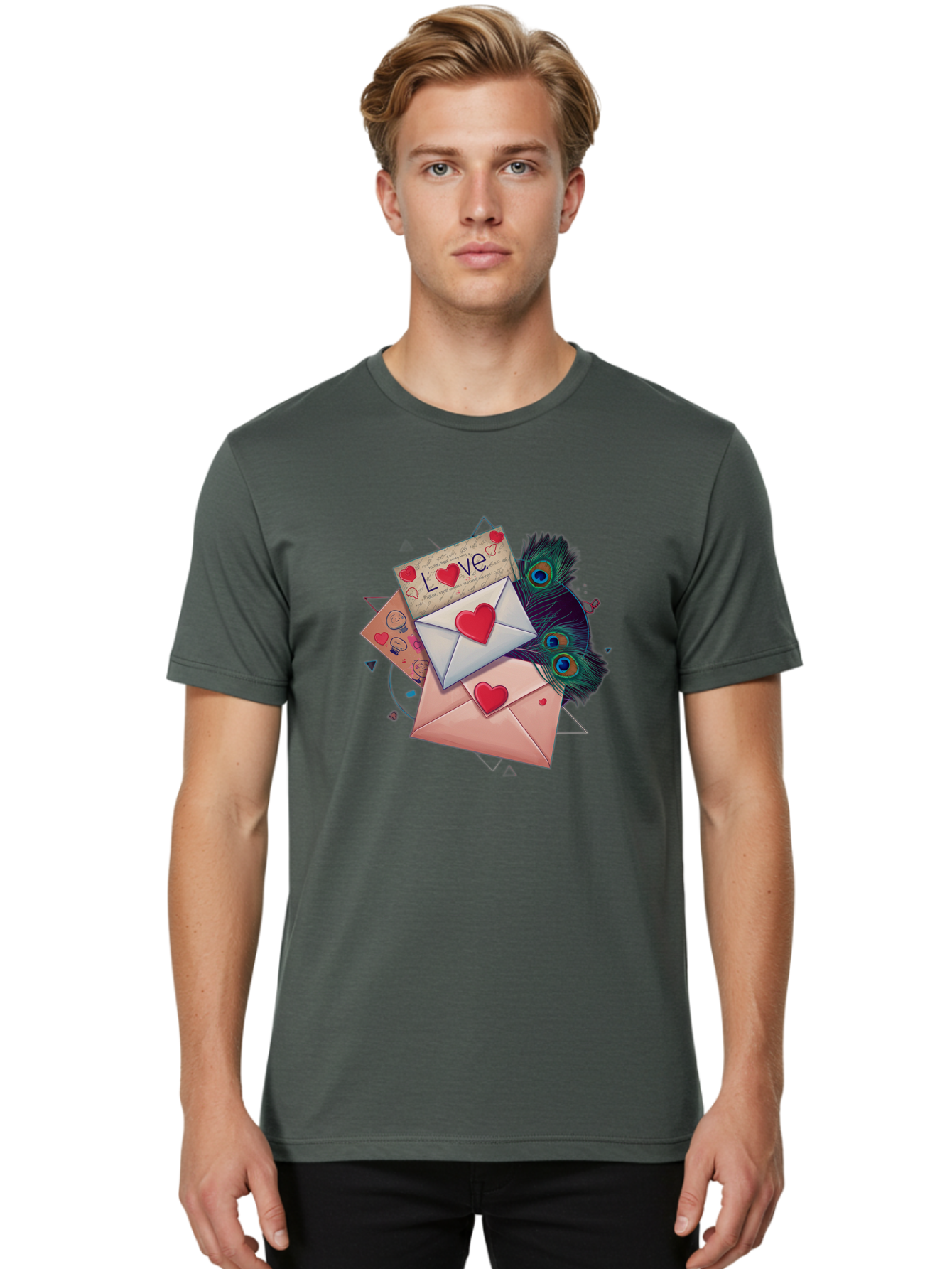 Love-Letters-1 Men'S Graphic Tee, 100% Cotton, Comfortable Casual Summer Wear, Machine Washable, Vintage Camera, Old Camera, Antique Camera, Black Camera, Classic Photography, Photography Equipment, Nostalgic Device, Film Camera, Camera Art Baj568