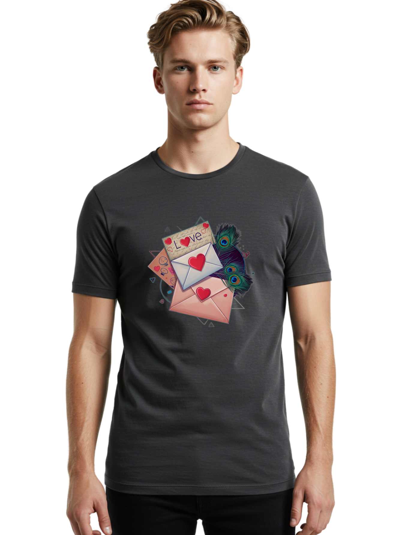 Love-Letters-1 Men'S Graphic Tee, 100% Cotton, Comfortable Casual Summer Wear, Machine Washable, Vintage Camera, Old Camera, Antique Camera, Black Camera, Classic Photography, Photography Equipment, Nostalgic Device, Film Camera, Camera Art Baj568