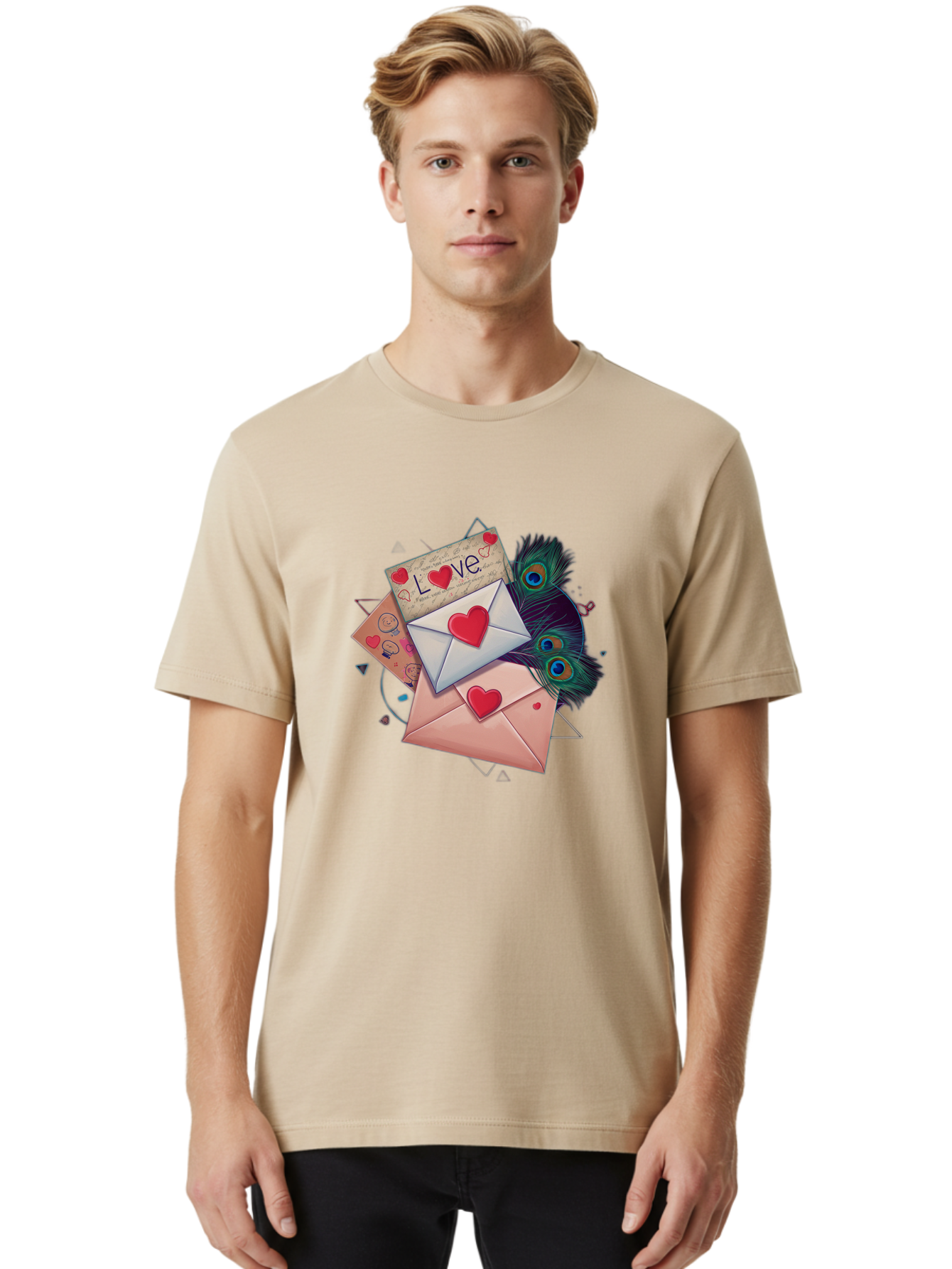 Love-Letters-1 Men'S Graphic Tee, 100% Cotton, Comfortable Casual Summer Wear, Machine Washable, Vintage Camera, Old Camera, Antique Camera, Black Camera, Classic Photography, Photography Equipment, Nostalgic Device, Film Camera, Camera Art Baj568