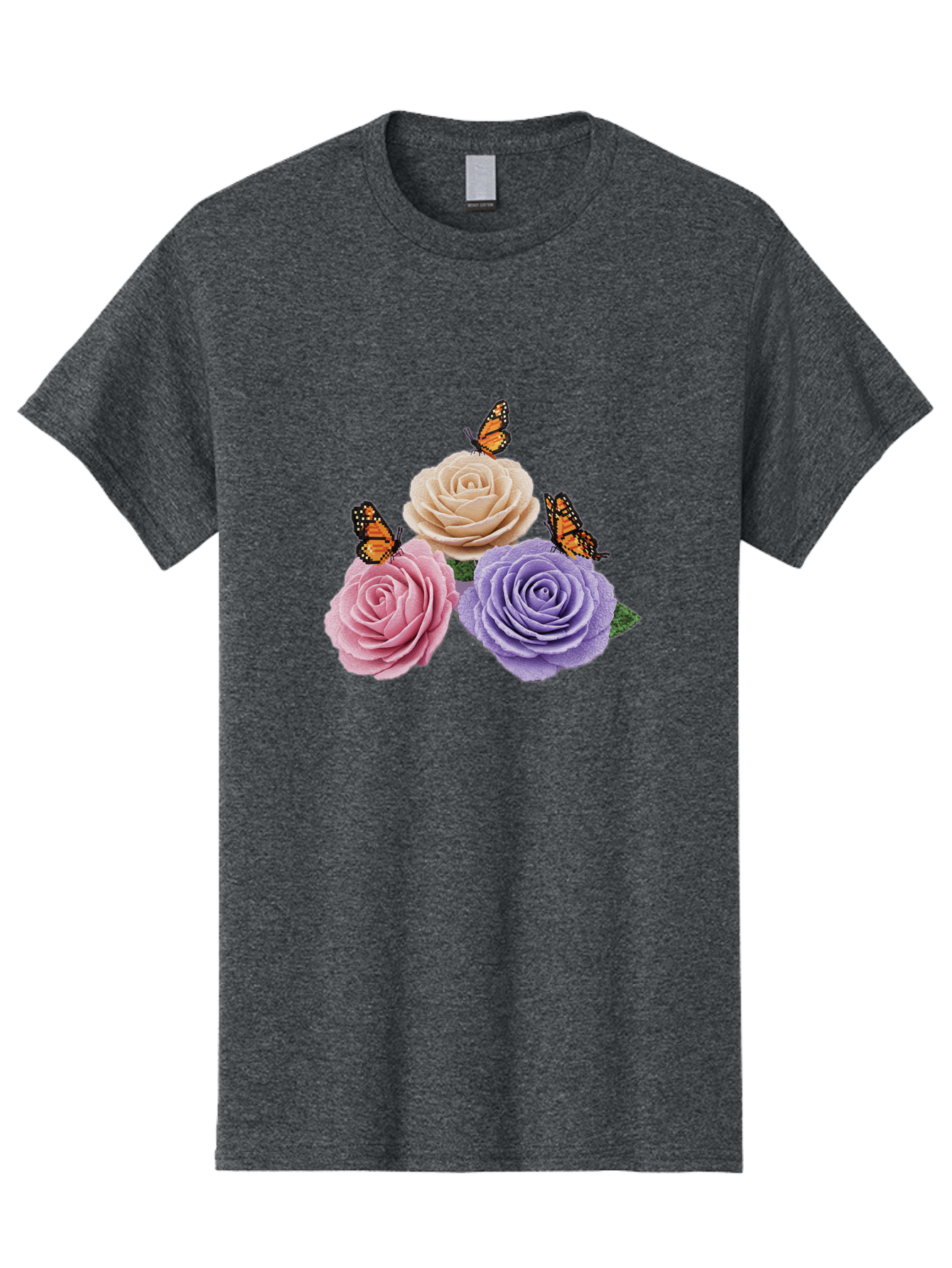 Monarch-Butterflies-Roses Men'S Graphic Tee, 100% Cotton, Comfortable Casual Summer Wear, Machine Washable, Vintage Camera, Old Camera, Antique Camera, Black Camera, Classic Photography, Photography Equipment, Nostalgic Device, Film Camera, Baj594