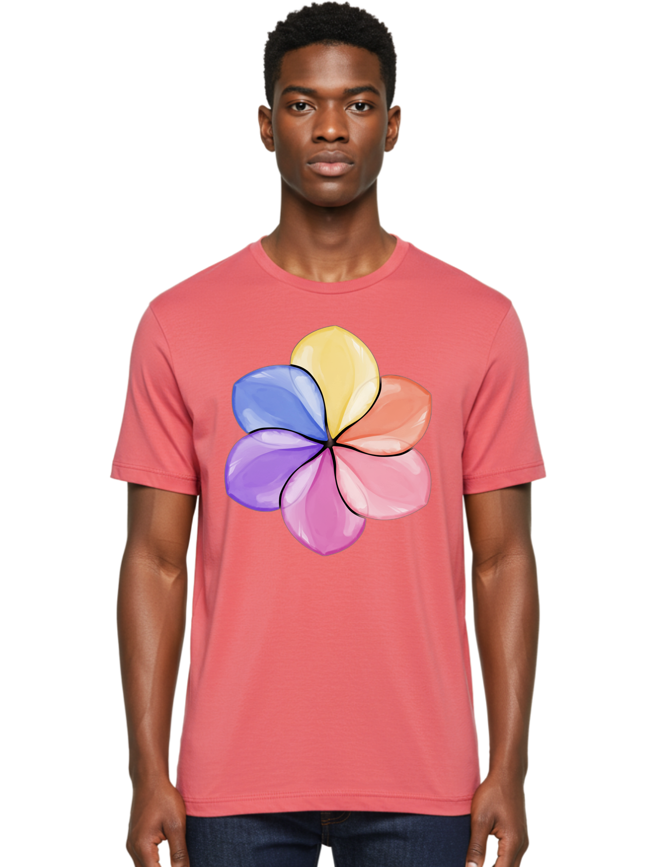 Multicolored-Flower Men'S Graphic Tee, 100% Cotton, Comfortable Casual Summer Wear, Machine Washable, Vintage Camera, Old Camera, Antique Camera, Black Camera, Classic Photography, Photography Equipment, Nostalgic Device, Film Camera, Baj595
