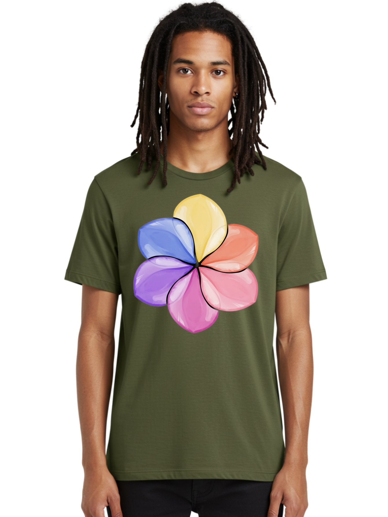 Multicolored-Flower Men'S Graphic Tee, 100% Cotton, Comfortable Casual Summer Wear, Machine Washable, Vintage Camera, Old Camera, Antique Camera, Black Camera, Classic Photography, Photography Equipment, Nostalgic Device, Film Camera, Baj595