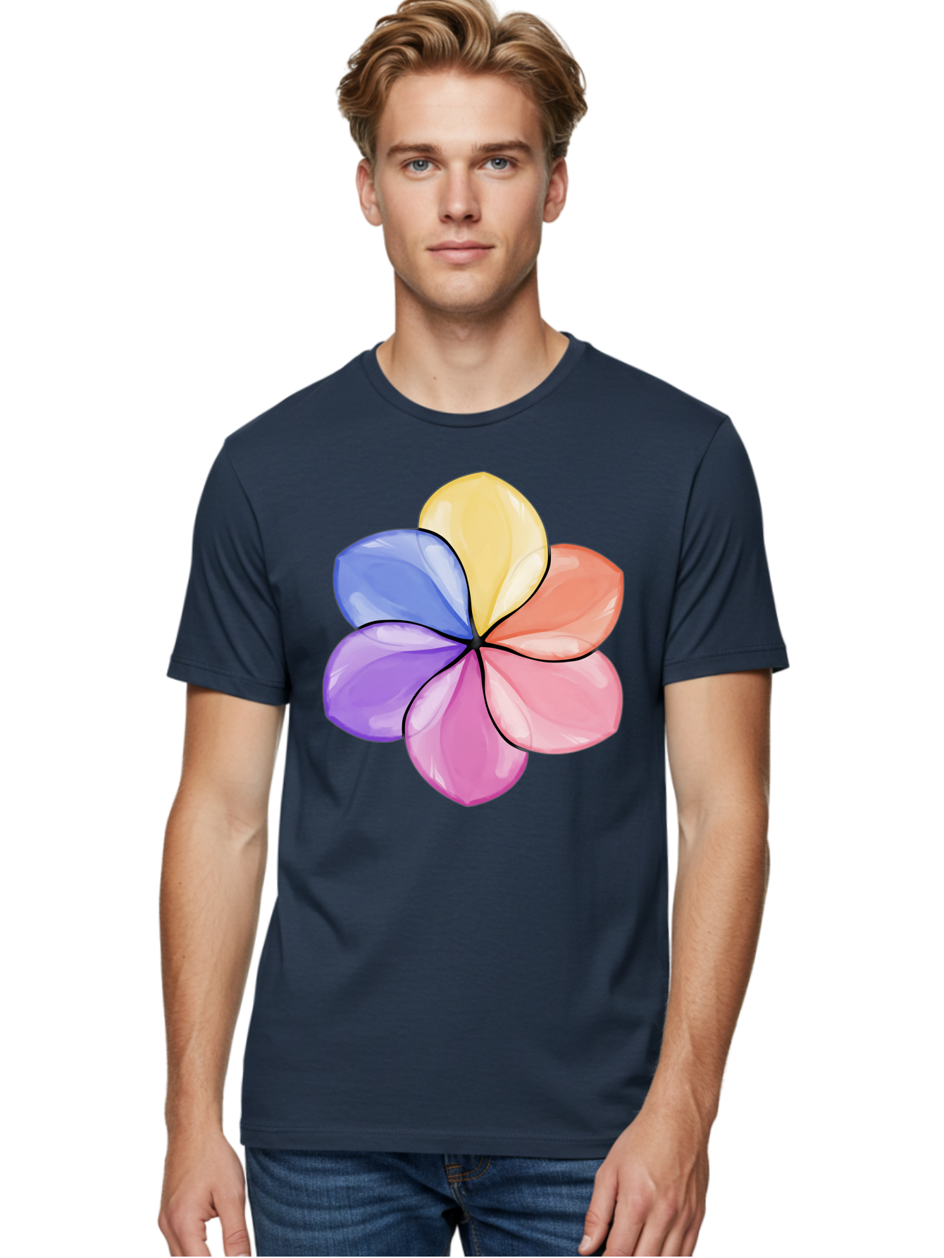 Multicolored-Flower Men'S Graphic Tee, 100% Cotton, Comfortable Casual Summer Wear, Machine Washable, Vintage Camera, Old Camera, Antique Camera, Black Camera, Classic Photography, Photography Equipment, Nostalgic Device, Film Camera, Baj595