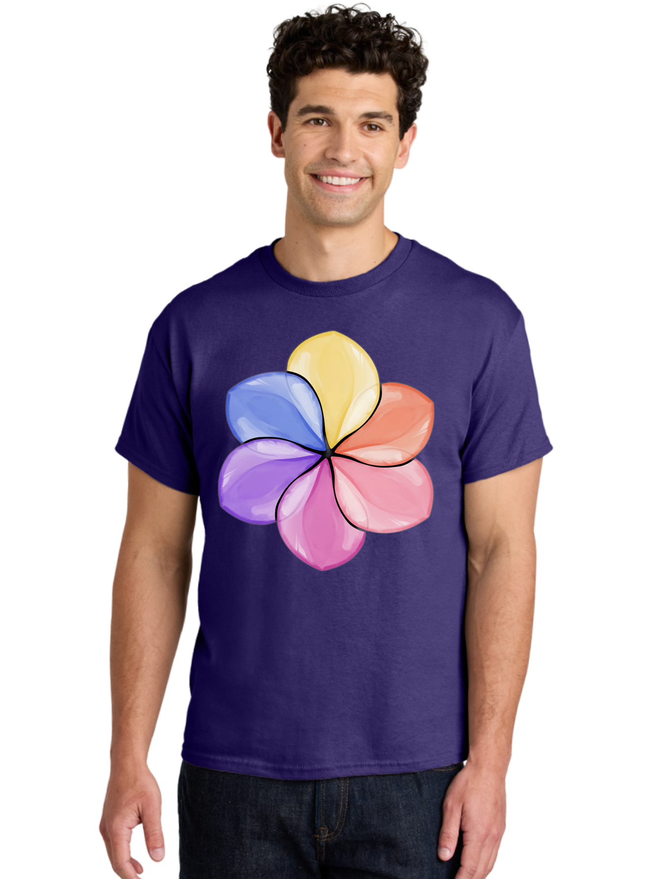 Multicolored-Flower Men'S Graphic Tee, 100% Cotton, Comfortable Casual Summer Wear, Machine Washable, Vintage Camera, Old Camera, Antique Camera, Black Camera, Classic Photography, Photography Equipment, Nostalgic Device, Film Camera, Baj595
