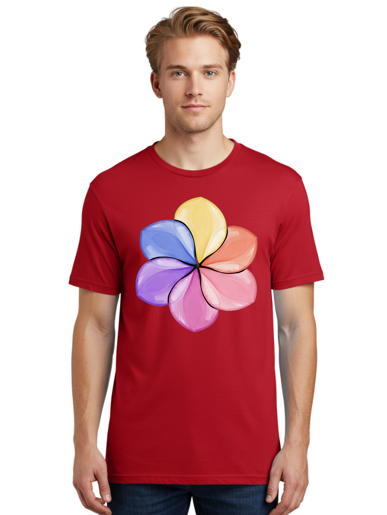 Multicolored-Flower Men'S Graphic Tee, 100% Cotton, Comfortable Casual Summer Wear, Machine Washable, Vintage Camera, Old Camera, Antique Camera, Black Camera, Classic Photography, Photography Equipment, Nostalgic Device, Film Camera, Baj595