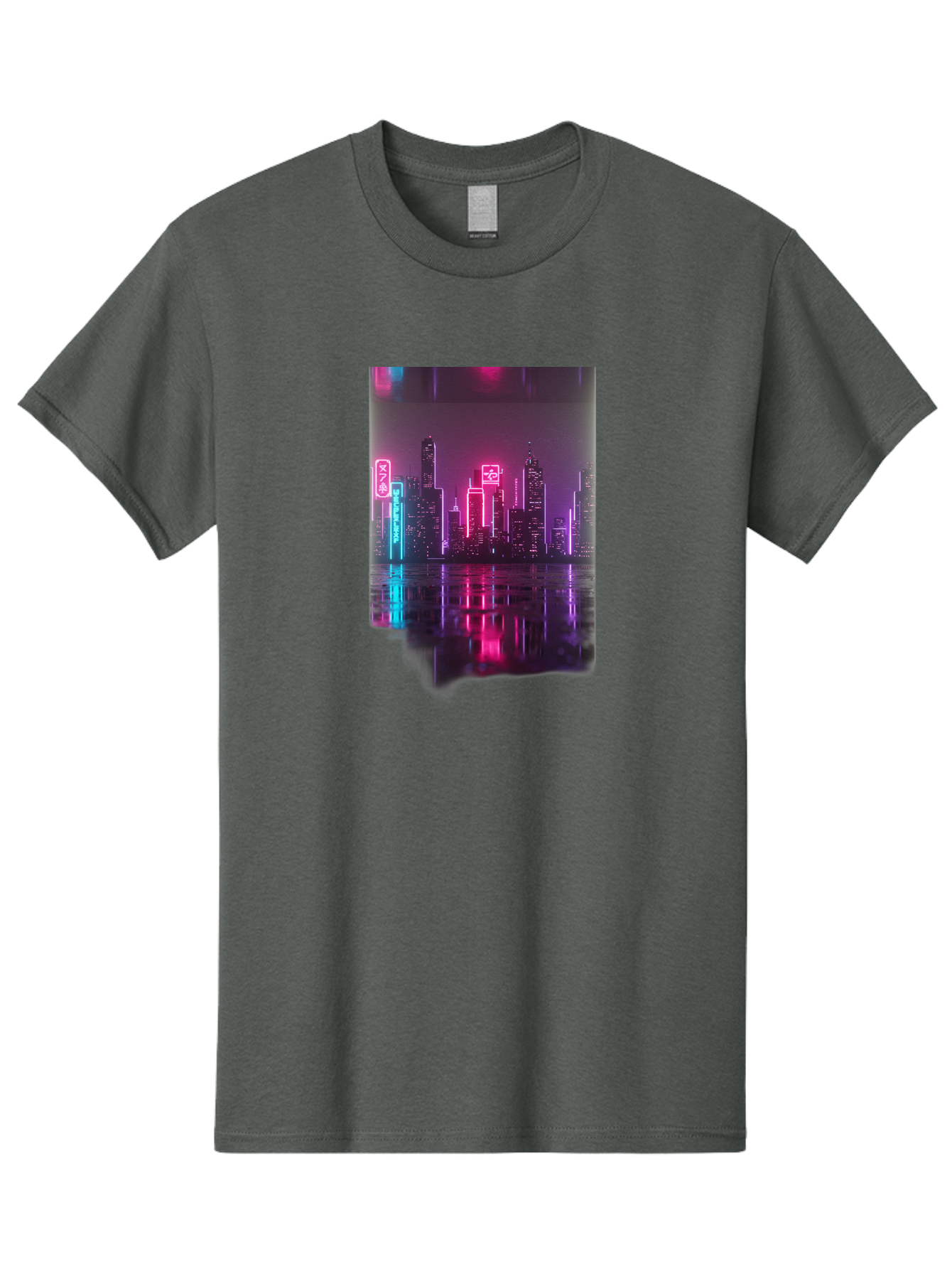 Neon-Cityscape Men'S Graphic Tee, 100% Cotton, Comfortable Casual Summer Wear, Machine Washable, Vintage Camera, Old Camera, Antique Camera, Black Camera, Classic Photography, Photography Equipment, Nostalgic Device, Film Camera, Camera Art Baj596