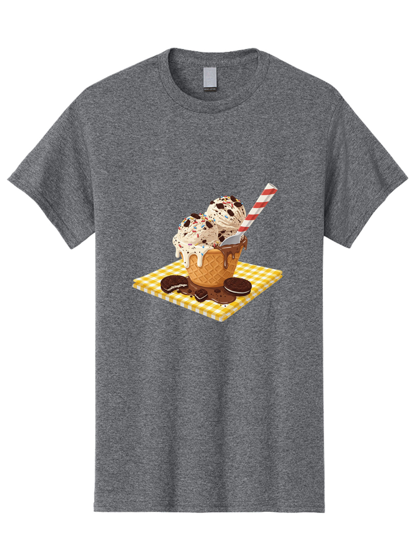 Oreo-Ice-Cream Men'S Graphic Tee, 100% Cotton, Comfortable Casual Summer Wear, Machine Washable, Vintage Camera, Old Camera, Antique Camera, Black Camera, Classic Photography, Photography Equipment, Nostalgic Device, Film Camera, Camera Art Baj605